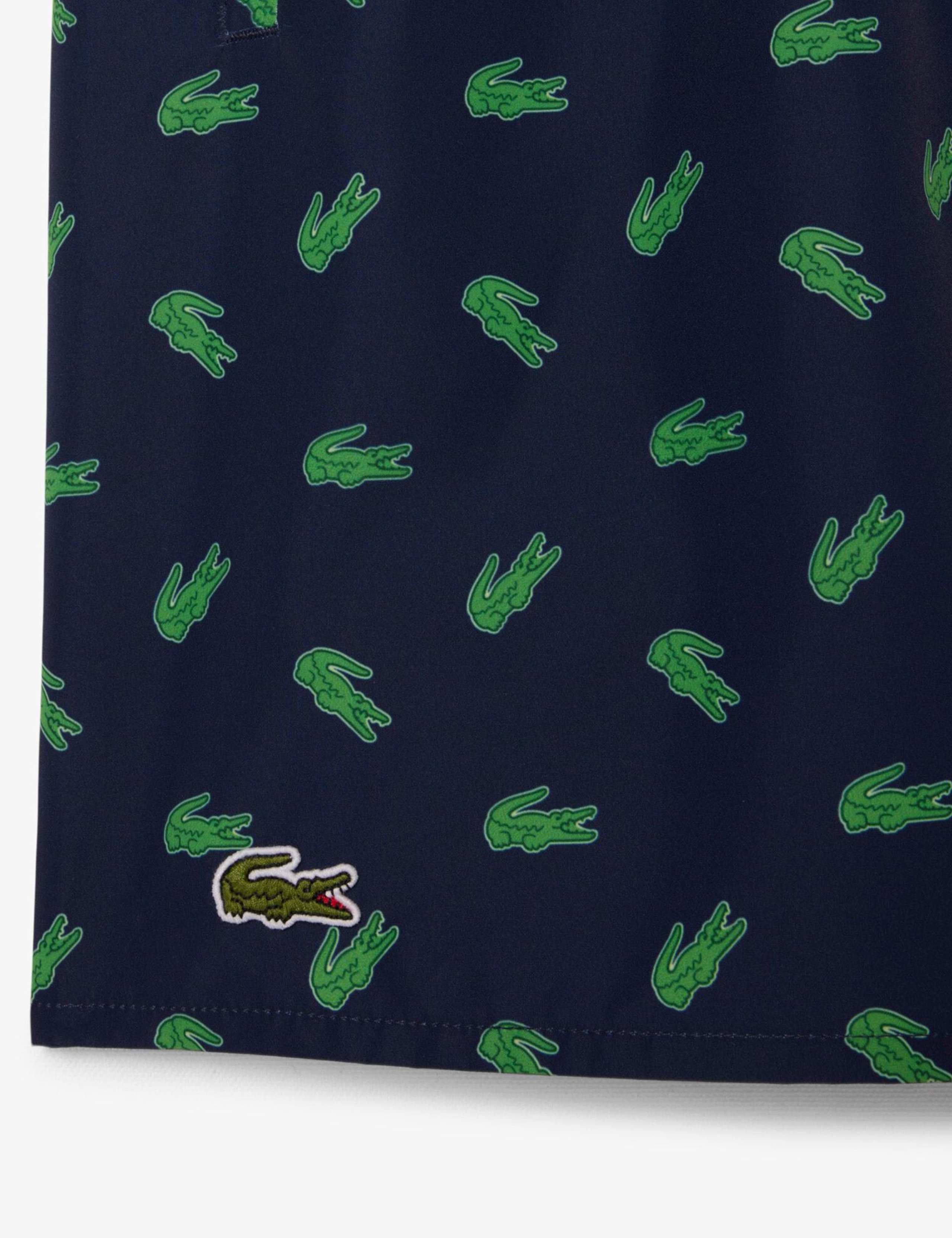 Mid Length Crocodile Print Swim Trunks 7 of 9