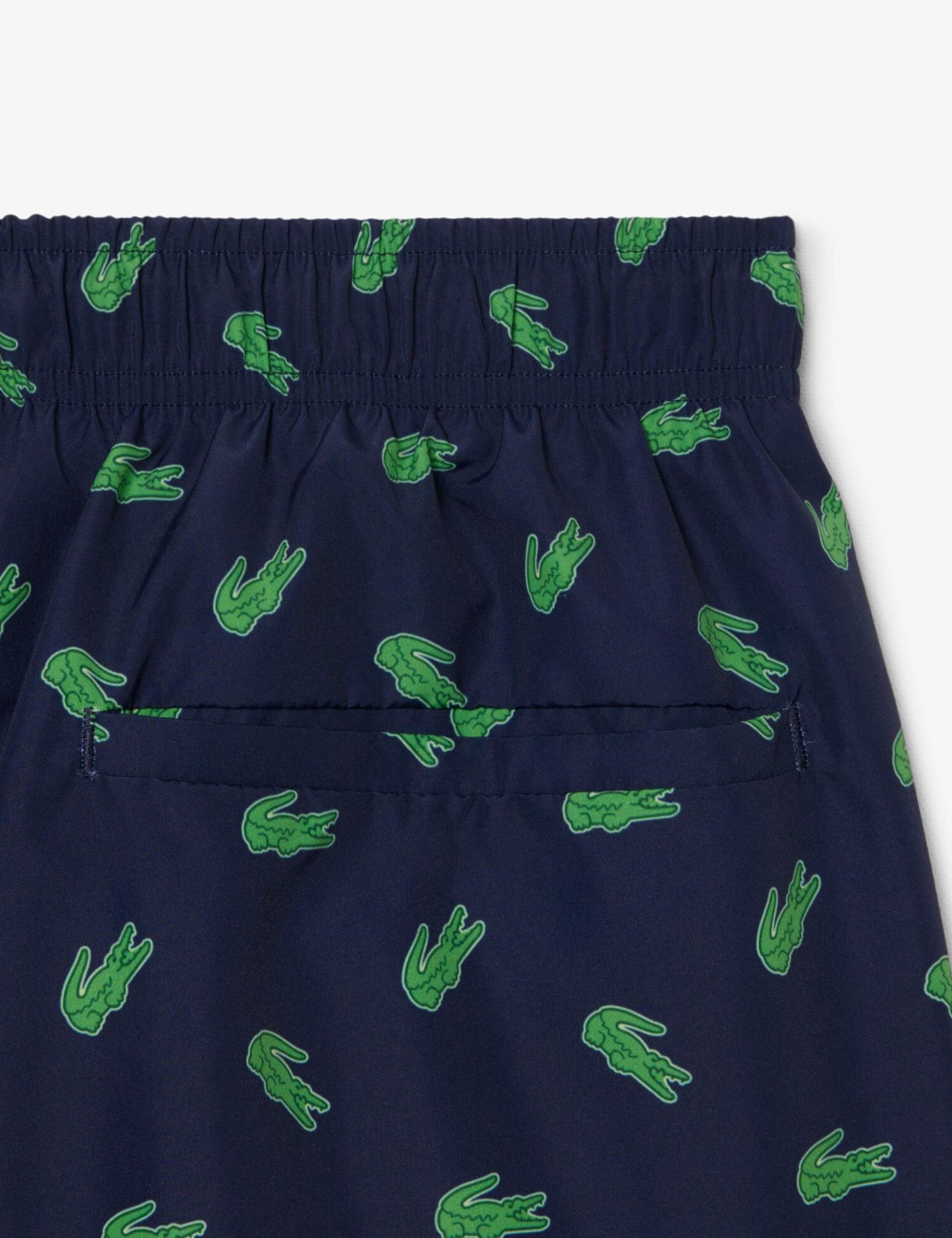 Mid Length Crocodile Print Swim Trunks 8 of 9