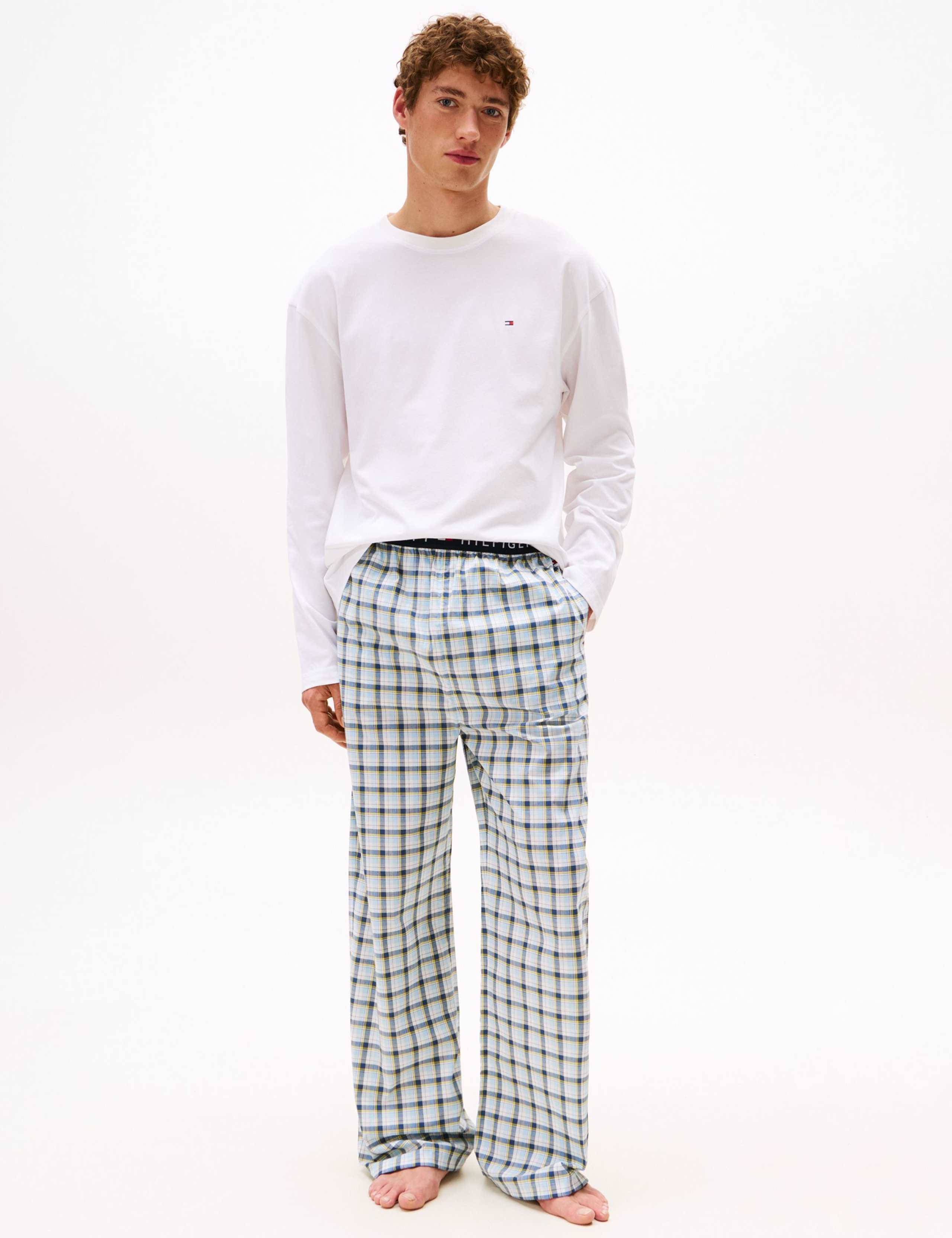 Pure Cotton Checked Pyjama Set 1 of 6