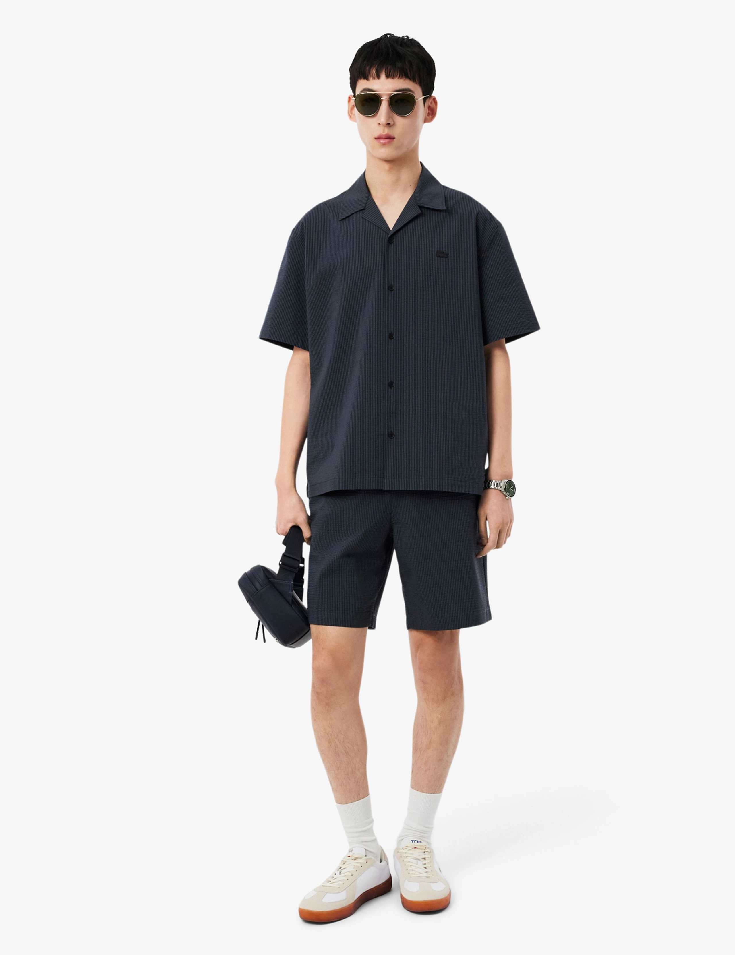 Loose Fit Cotton Rich Seersucker Shorts 3 of 8