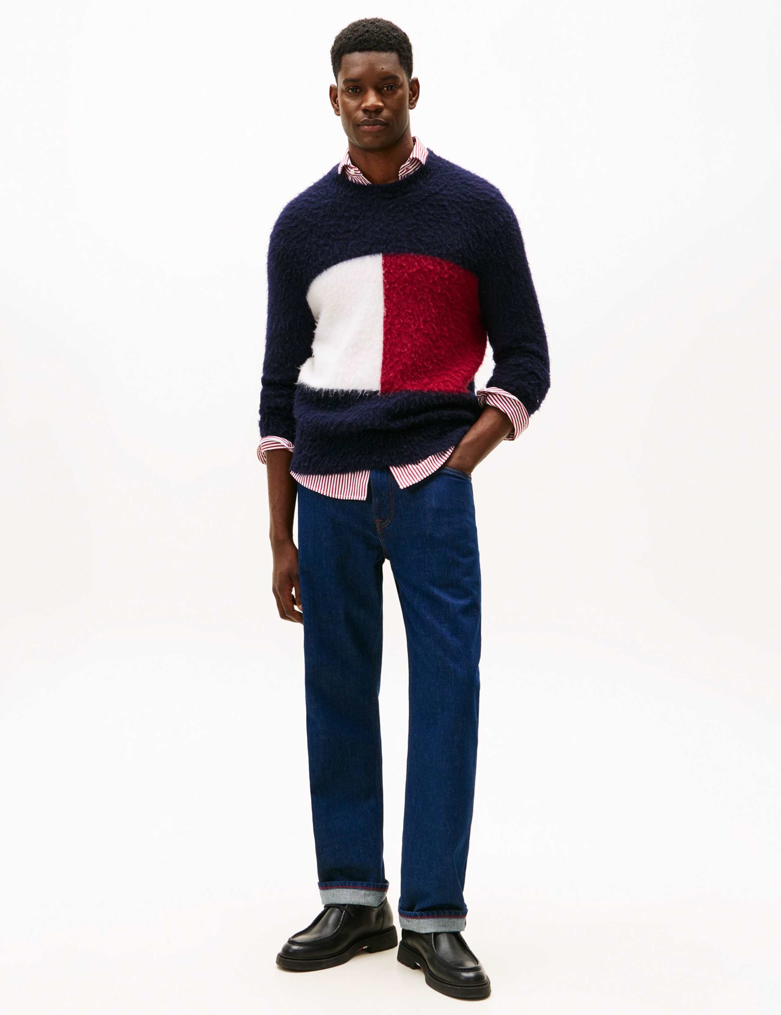 Wool Rich Flag Crew Neck Jumper with Alpaca 2 of 4