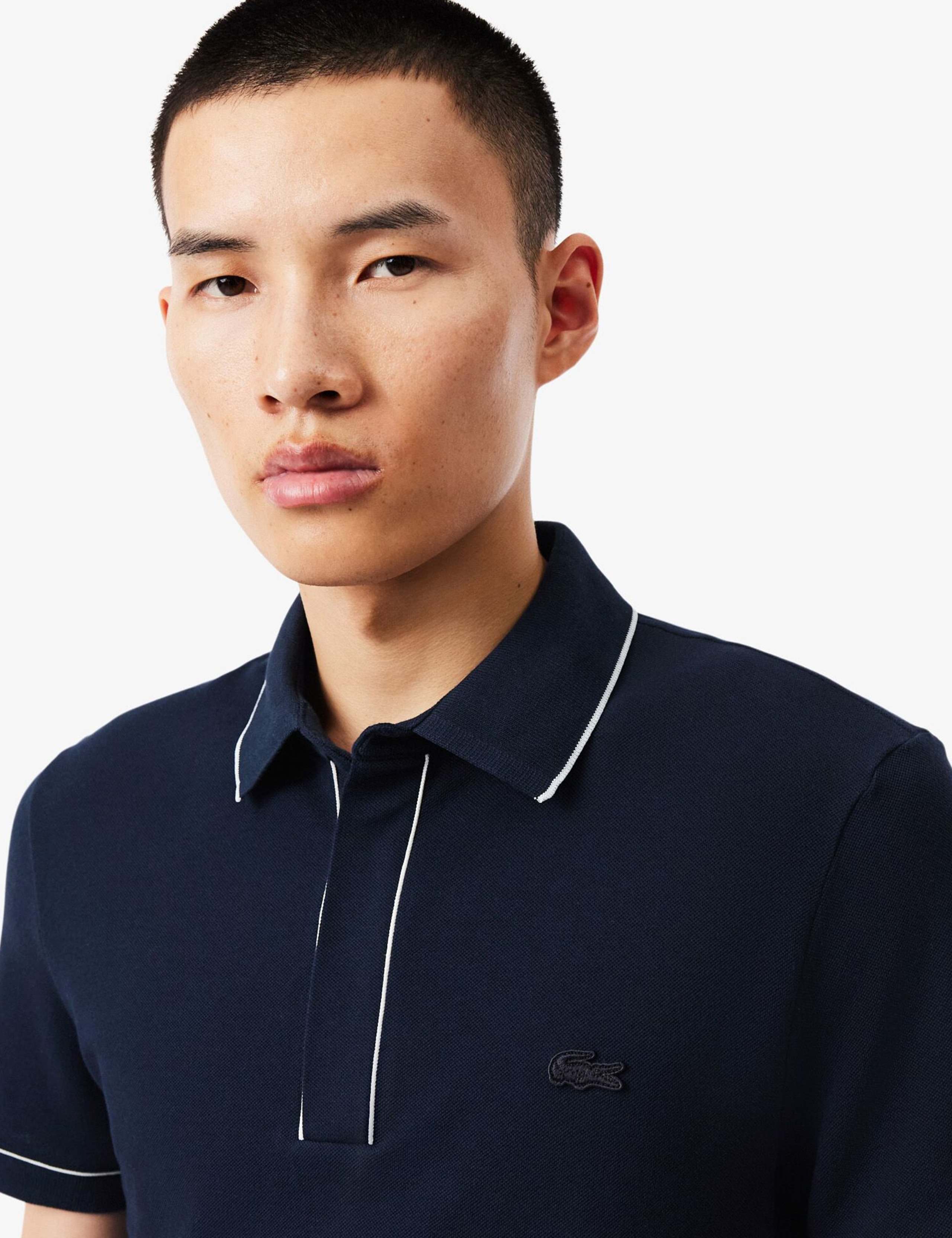 Cotton Rich Pique Tipped Polo Shirt 3 of 7