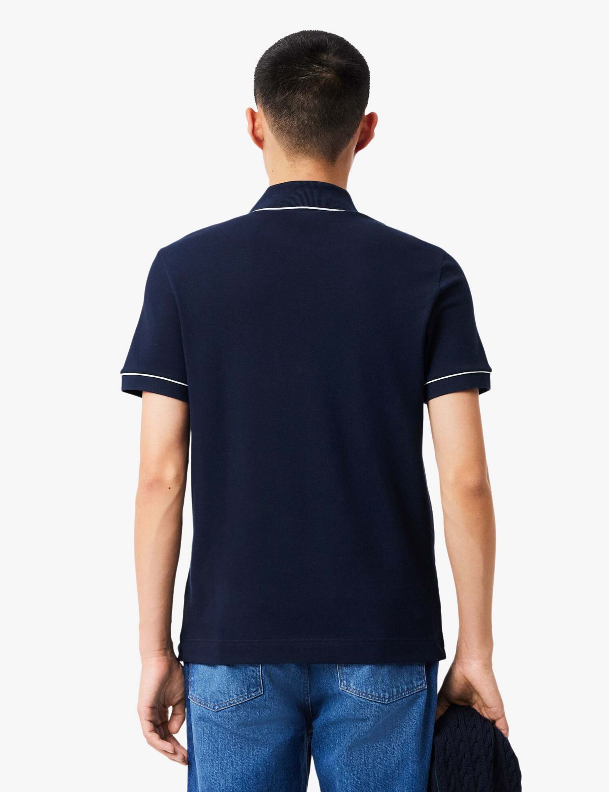 Cotton Rich Pique Tipped Polo Shirt 4 of 7