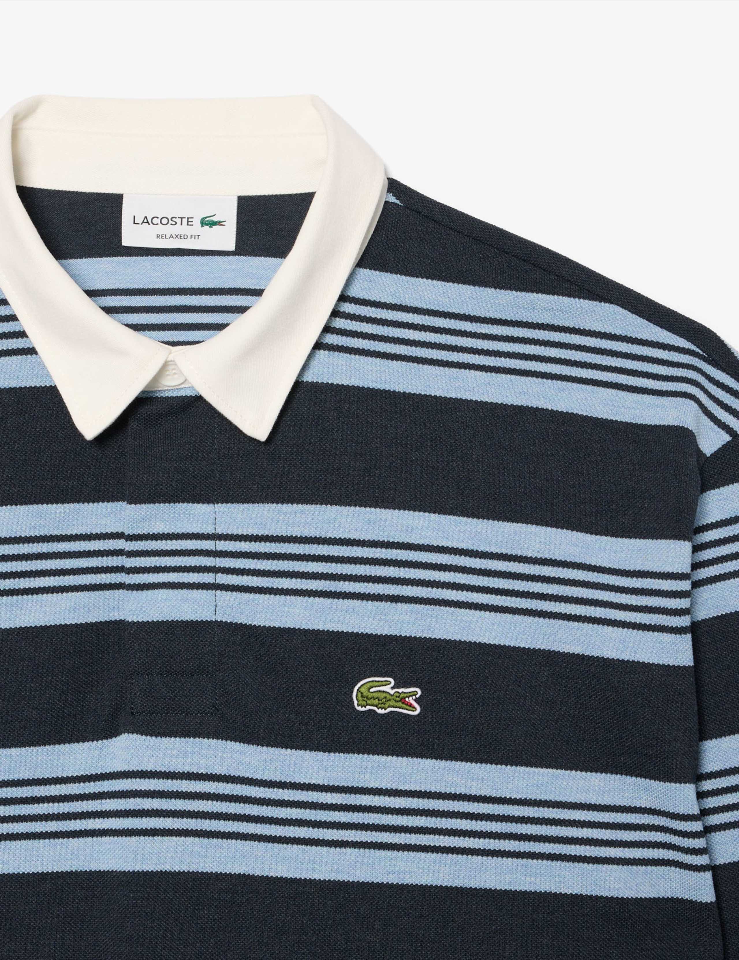 Pure Cotton Pique Striped Rugby Shirt 2 of 4