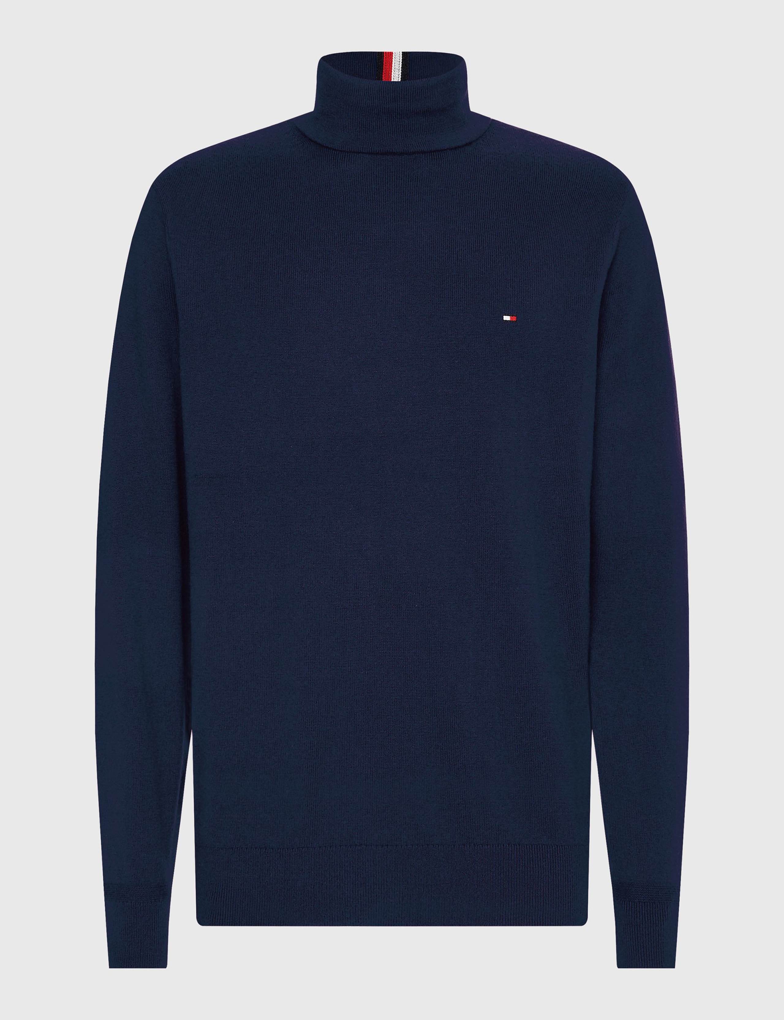 Cotton Rich Roll Neck Jumper with Wool 2 of 5