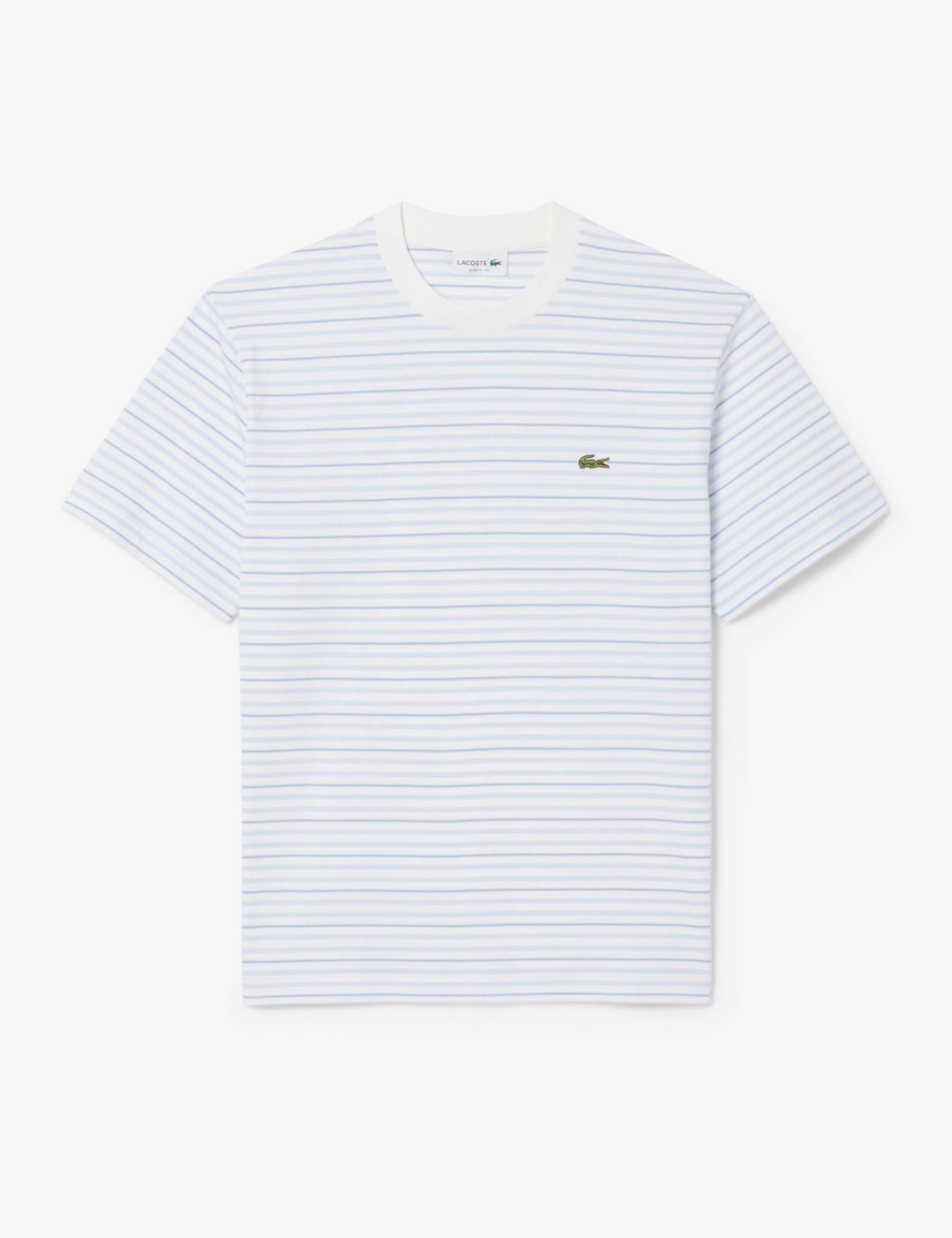 Cotton Rich Striped Crew Neck T-Shirt 1 of 3