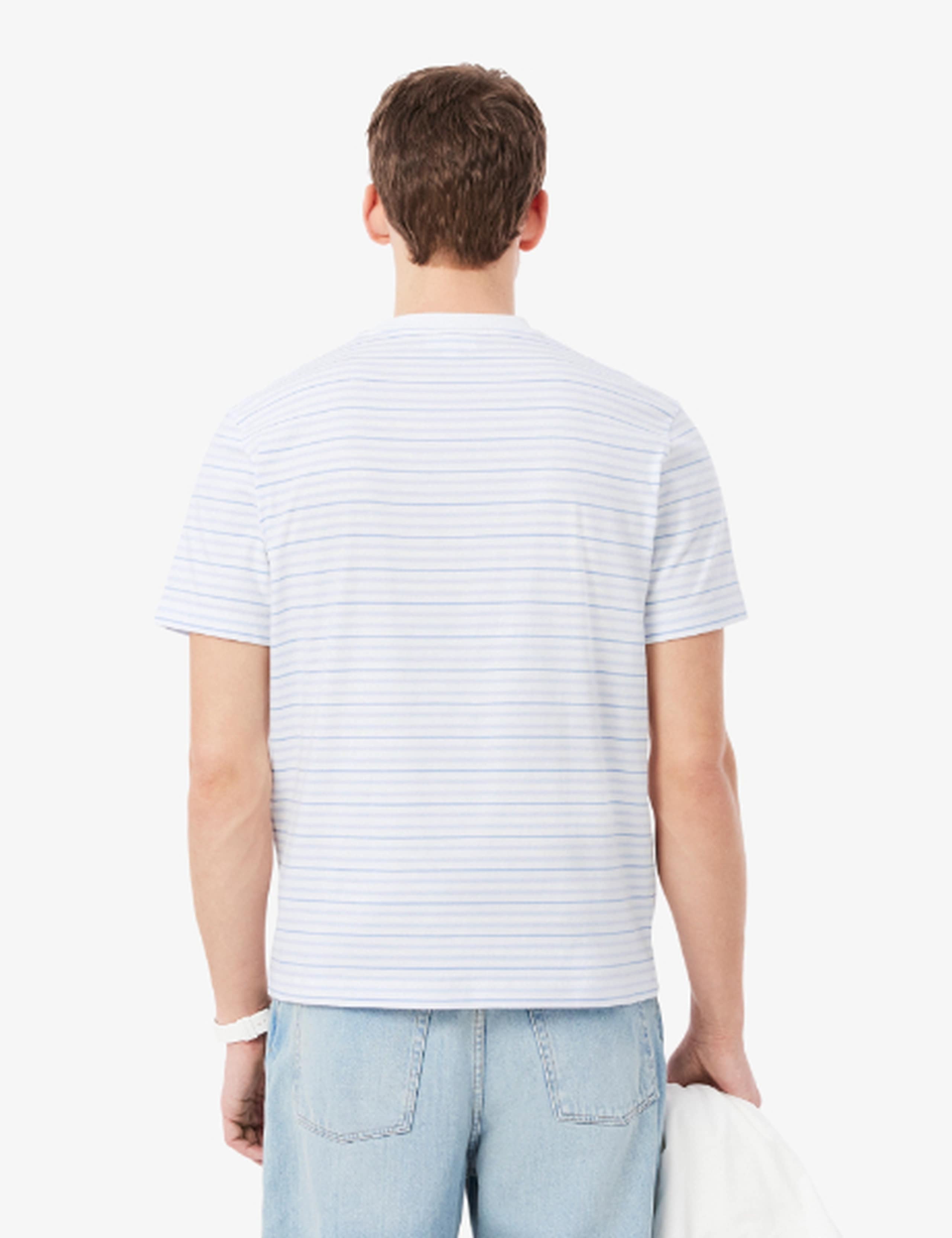 Cotton Rich Striped Crew Neck T-Shirt 4 of 4