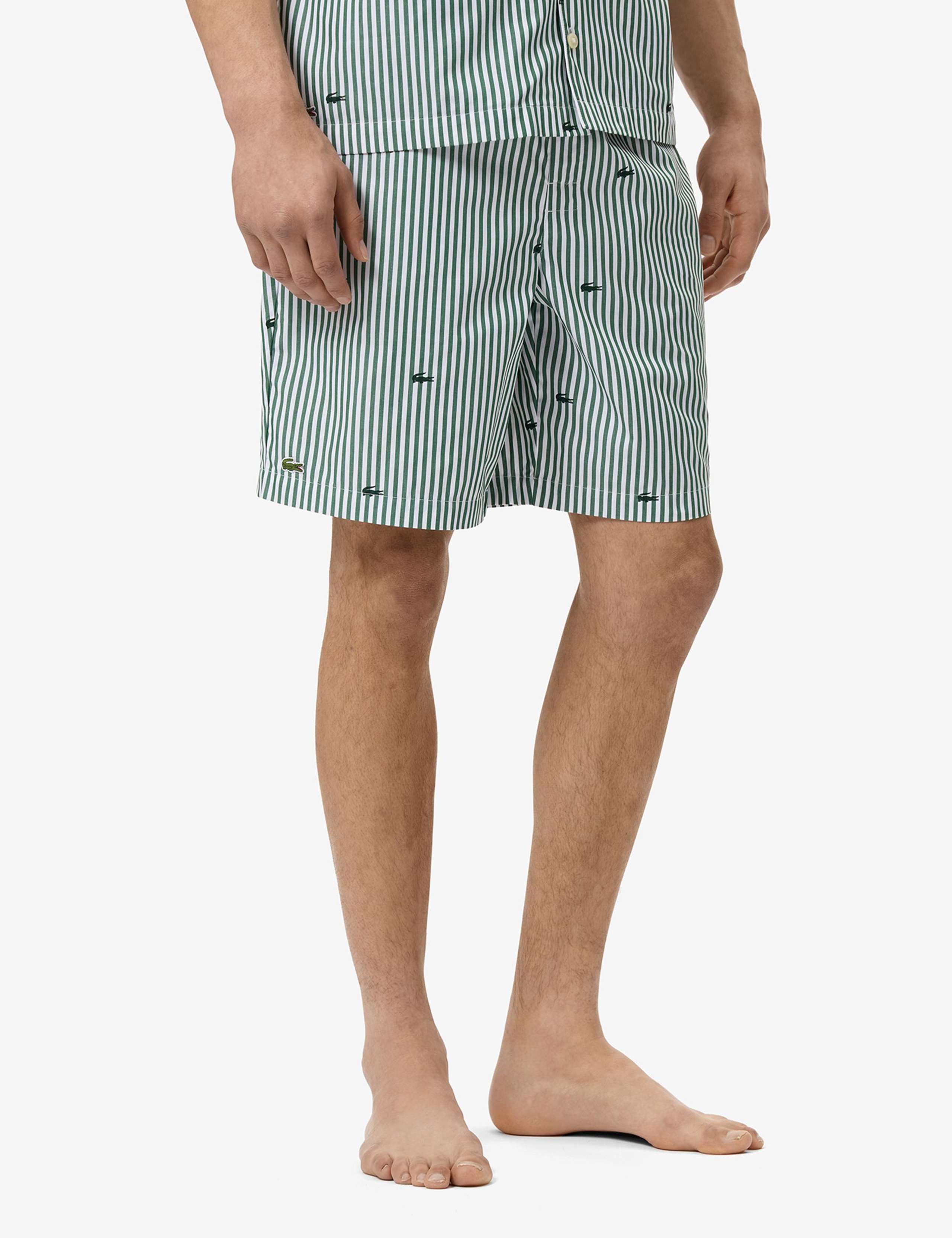 Pure Cotton Striped Crocodile Pyjama Set 4 of 7