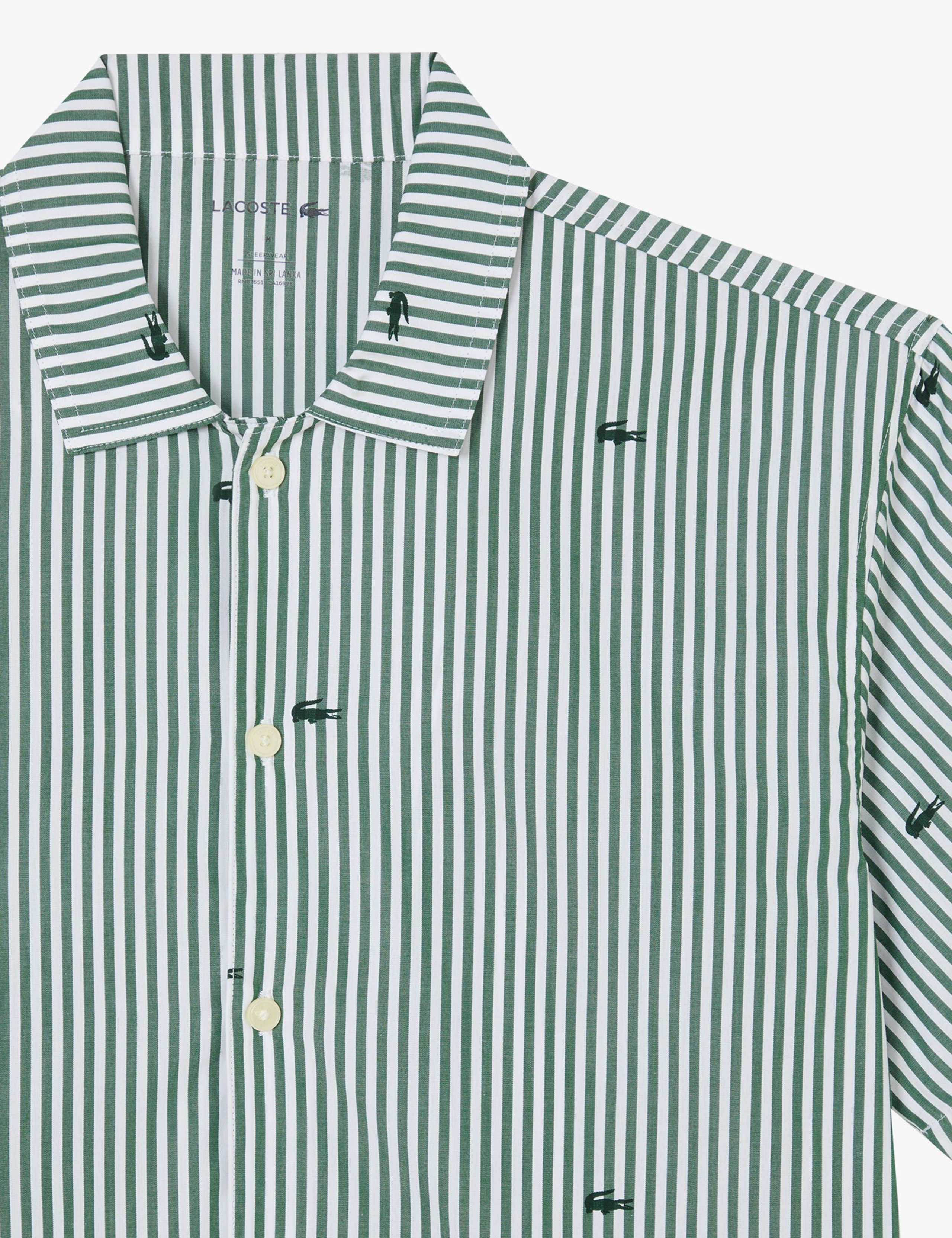 Pure Cotton Striped Crocodile Pyjama Set 7 of 7