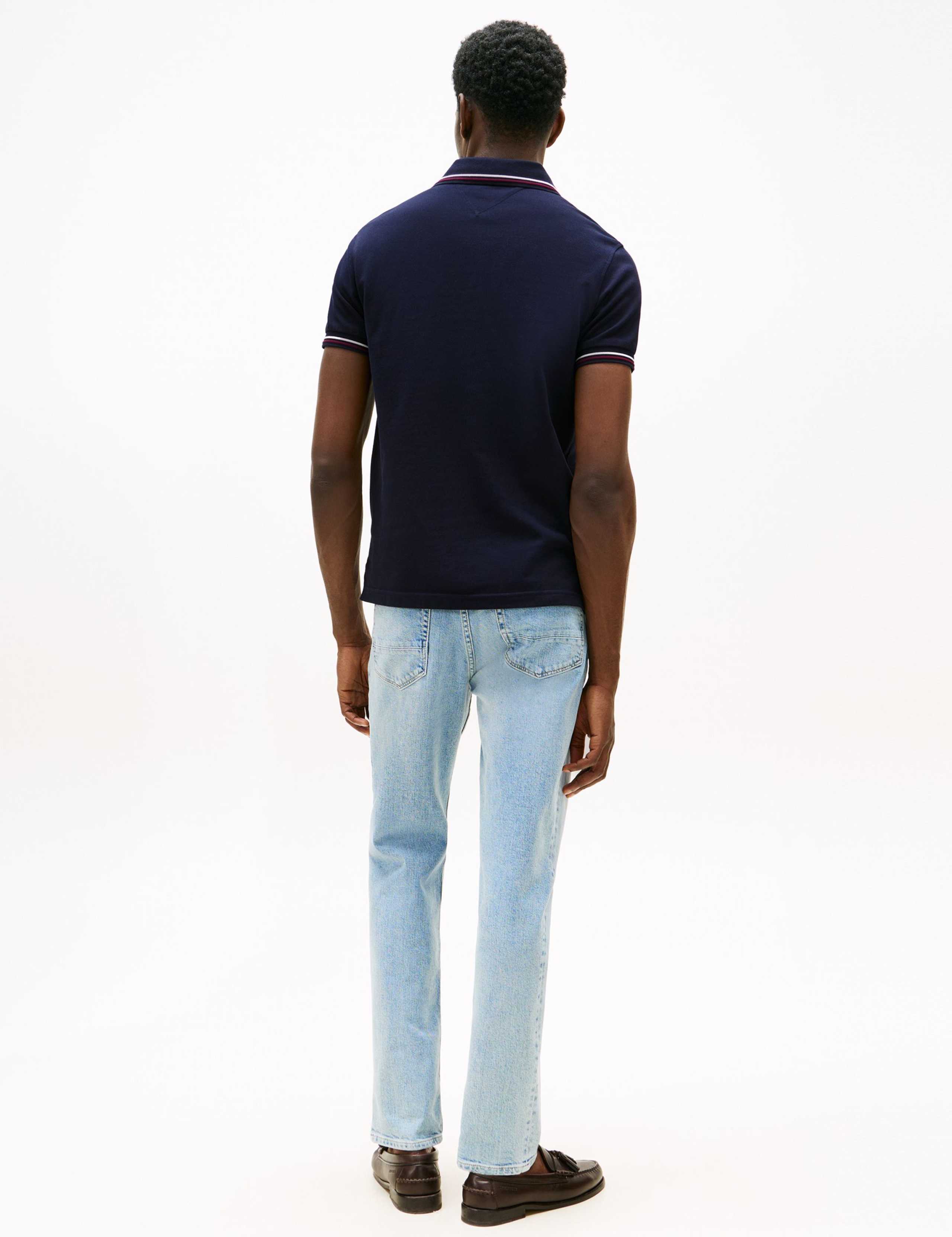 Slim Fit Cotton Rich Pique Tipped Polo Shirt 4 of 8