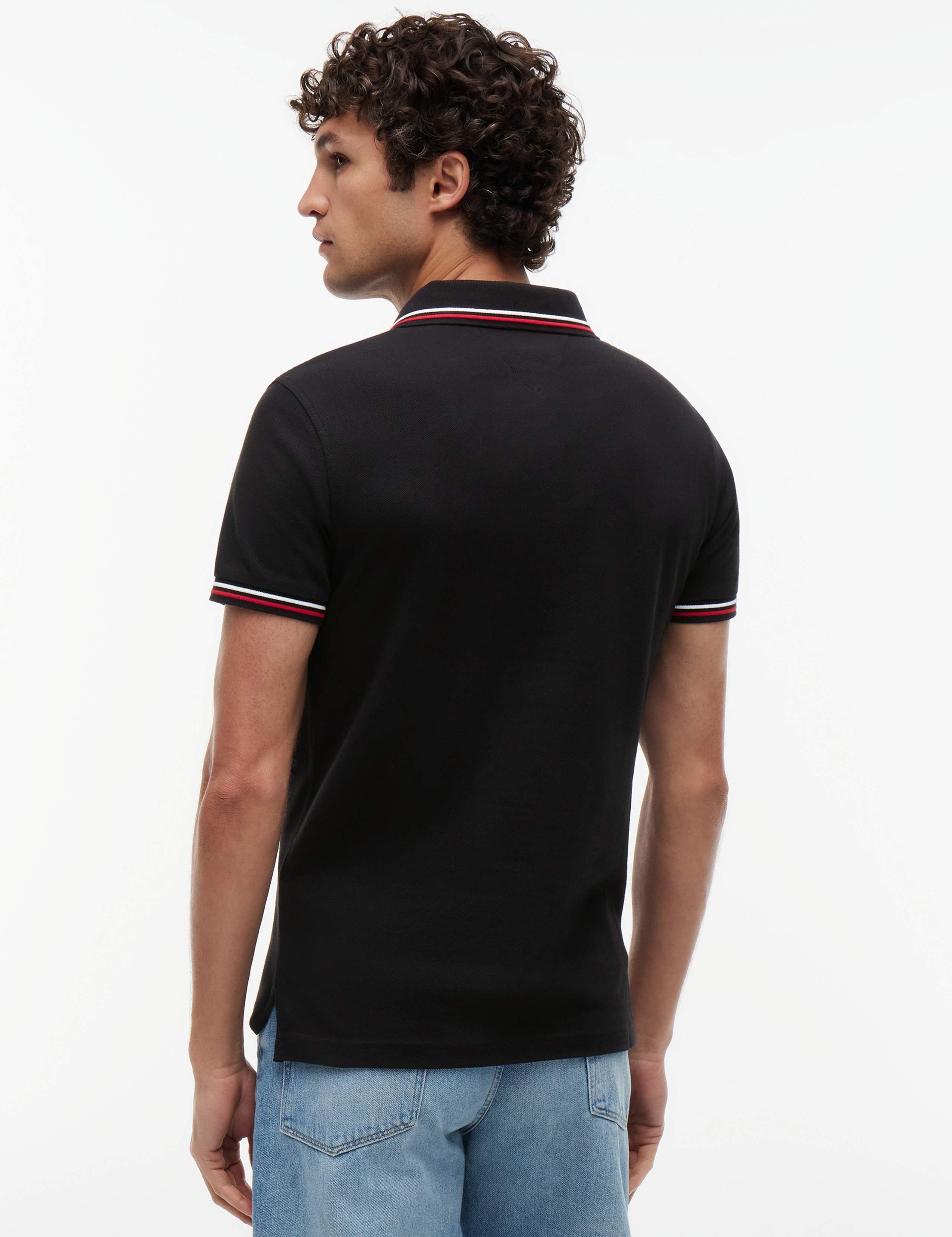 Slim Fit Cotton Rich Pique Tipped Polo Shirt 4 of 7