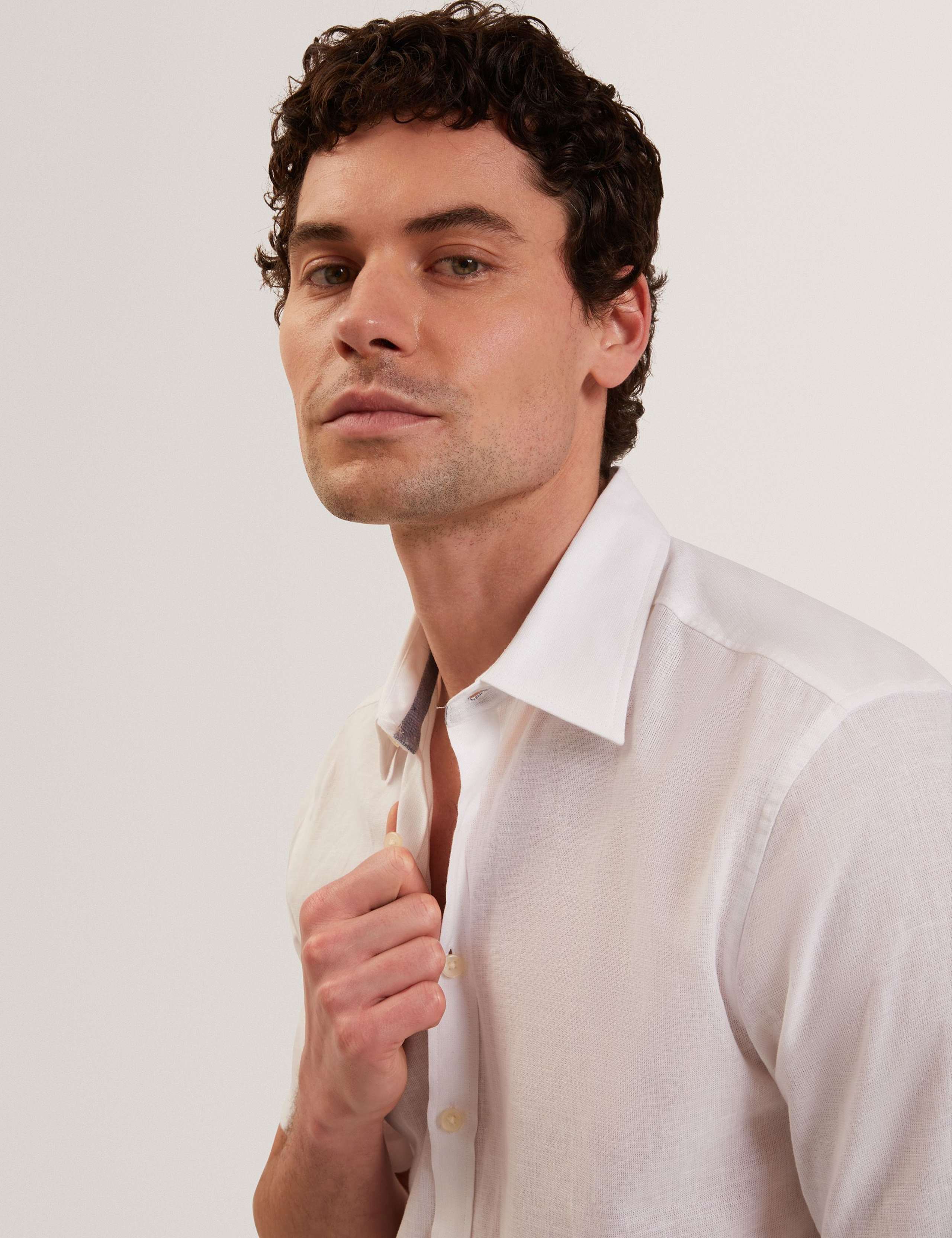 Regular Fit Cotton Linen Blend Shirt 4 of 7