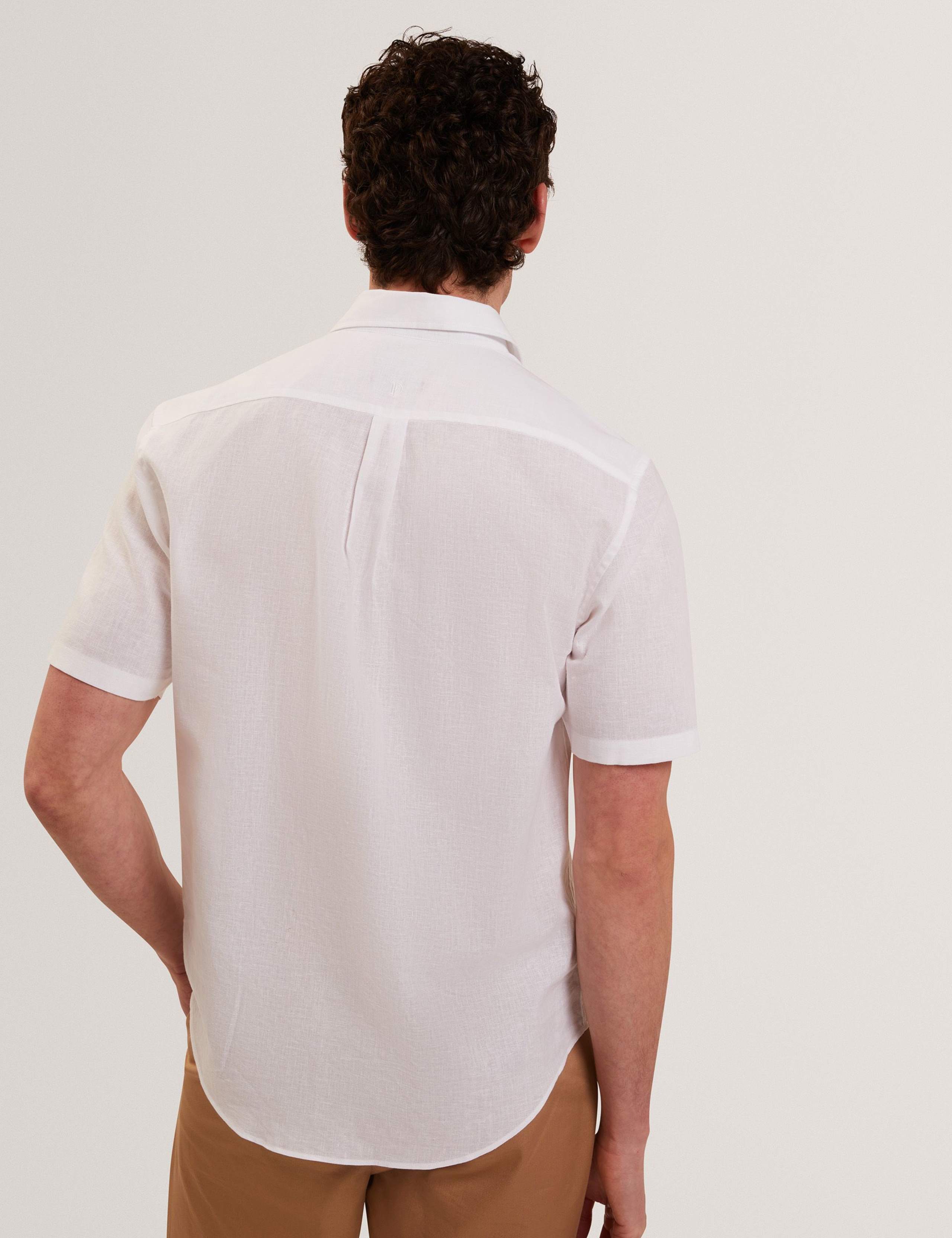 Regular Fit Cotton Linen Blend Shirt 5 of 7