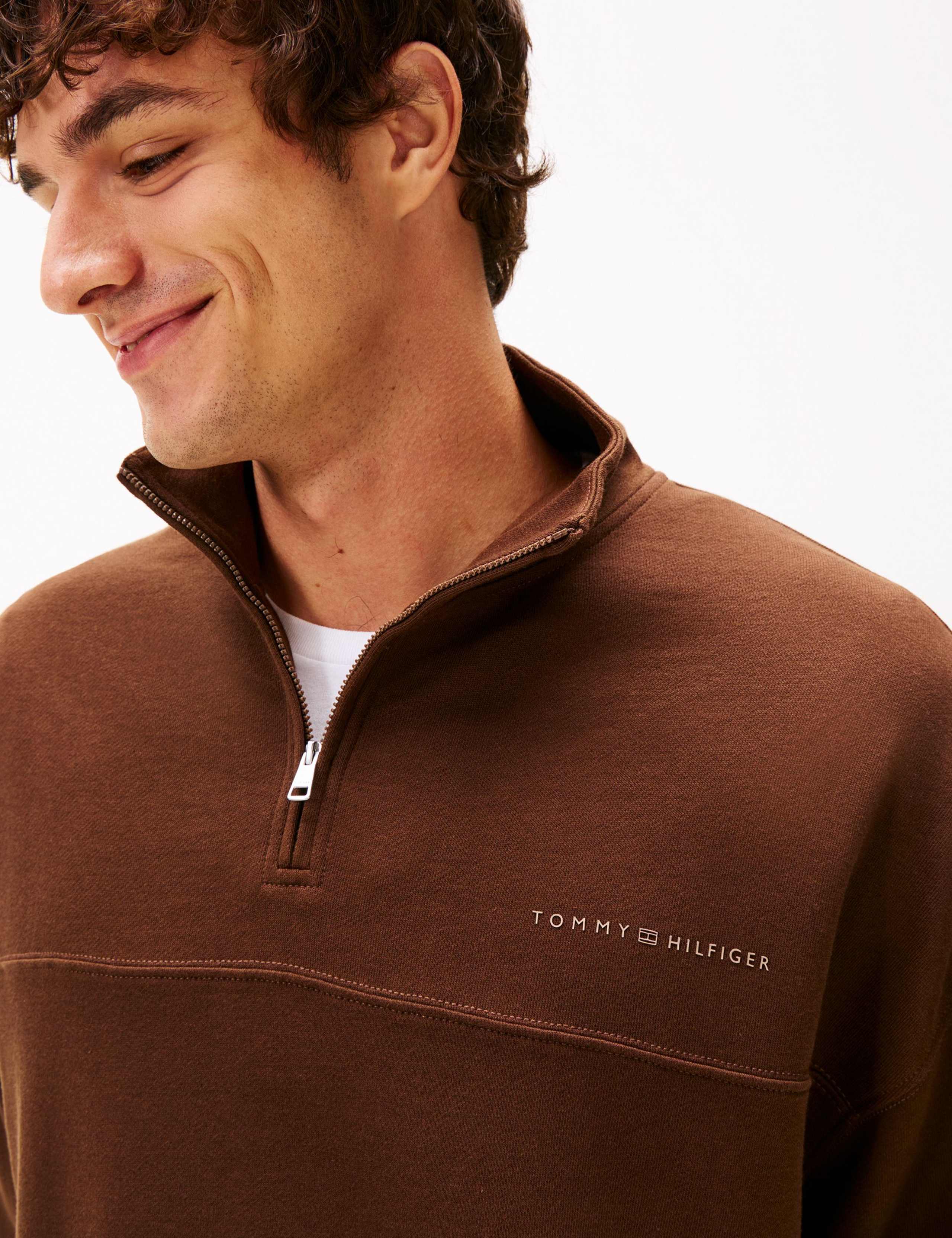 Cotton Modal Blend Half Zip Loungewear Top 2 of 4