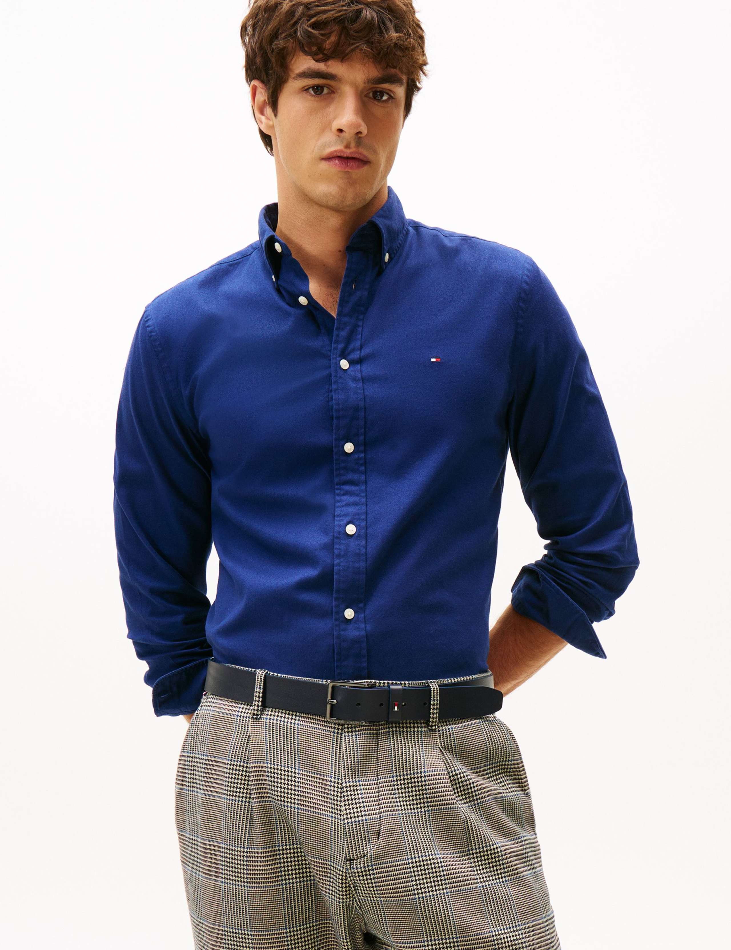 Regular Fit Cotton Rich Flannel Shirt 1 of 5