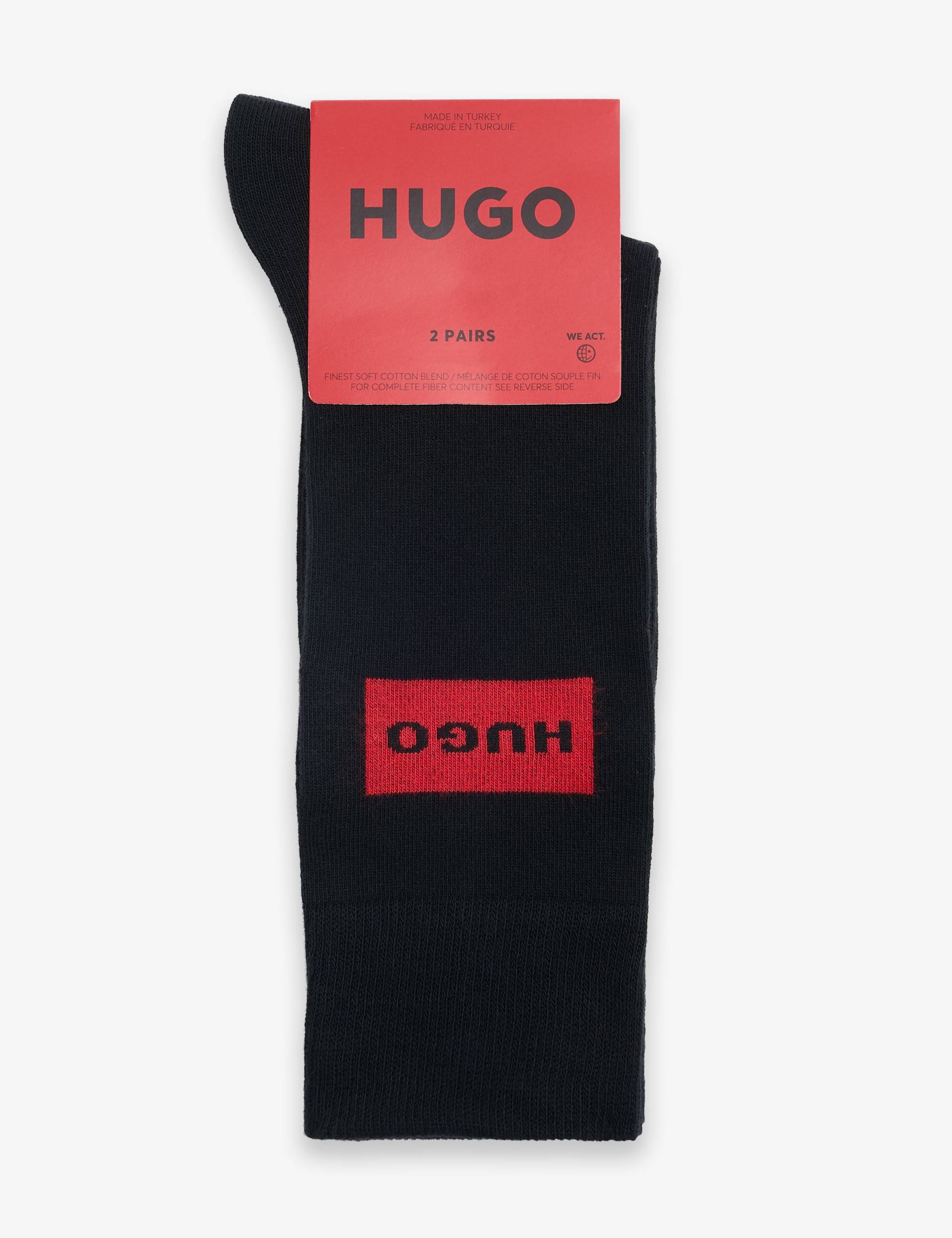 2 Pack Cotton Rich Logo Socks 3 of 3