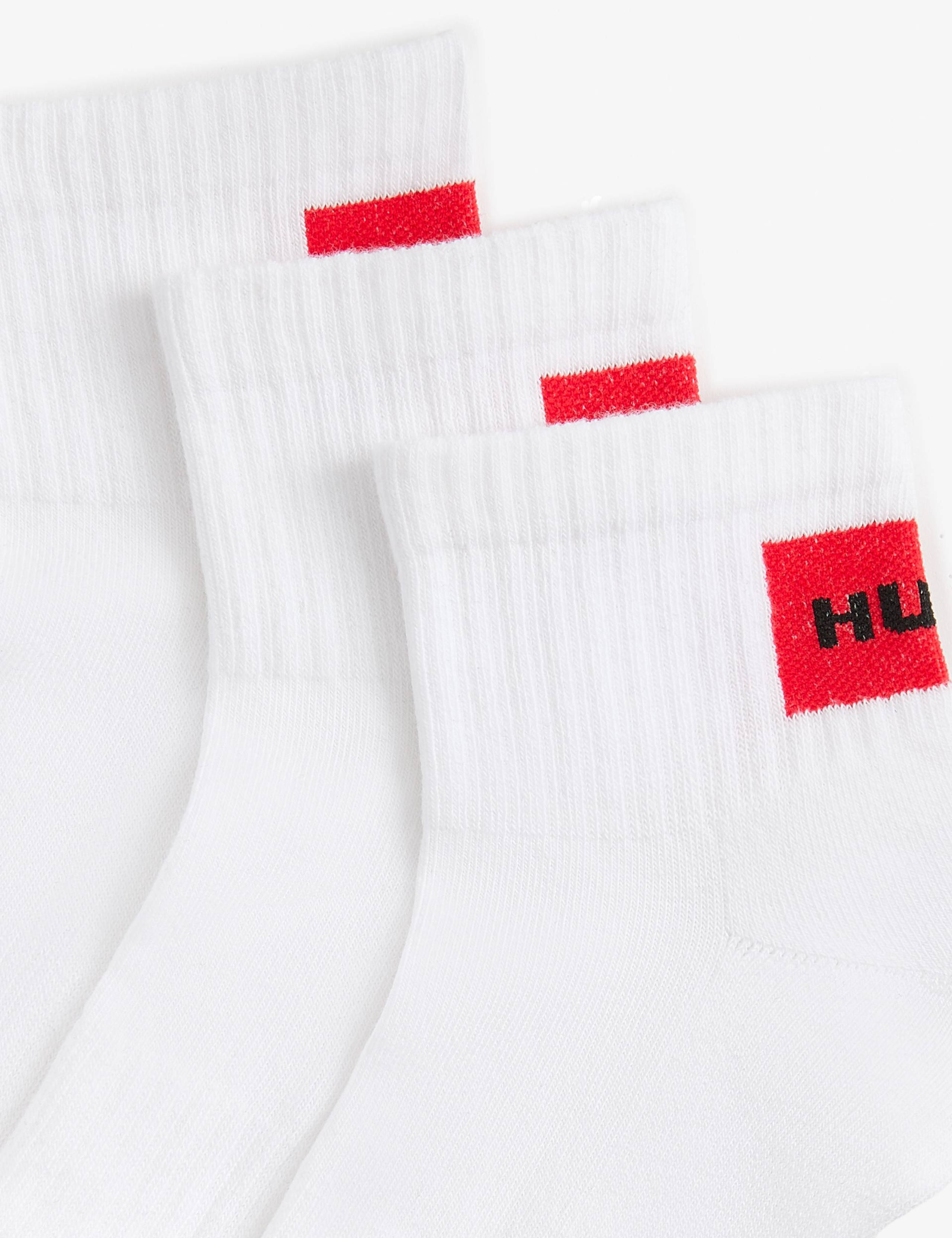 3 Pack Logo Label Cotton Rich Ribbed Socks 3 of 3