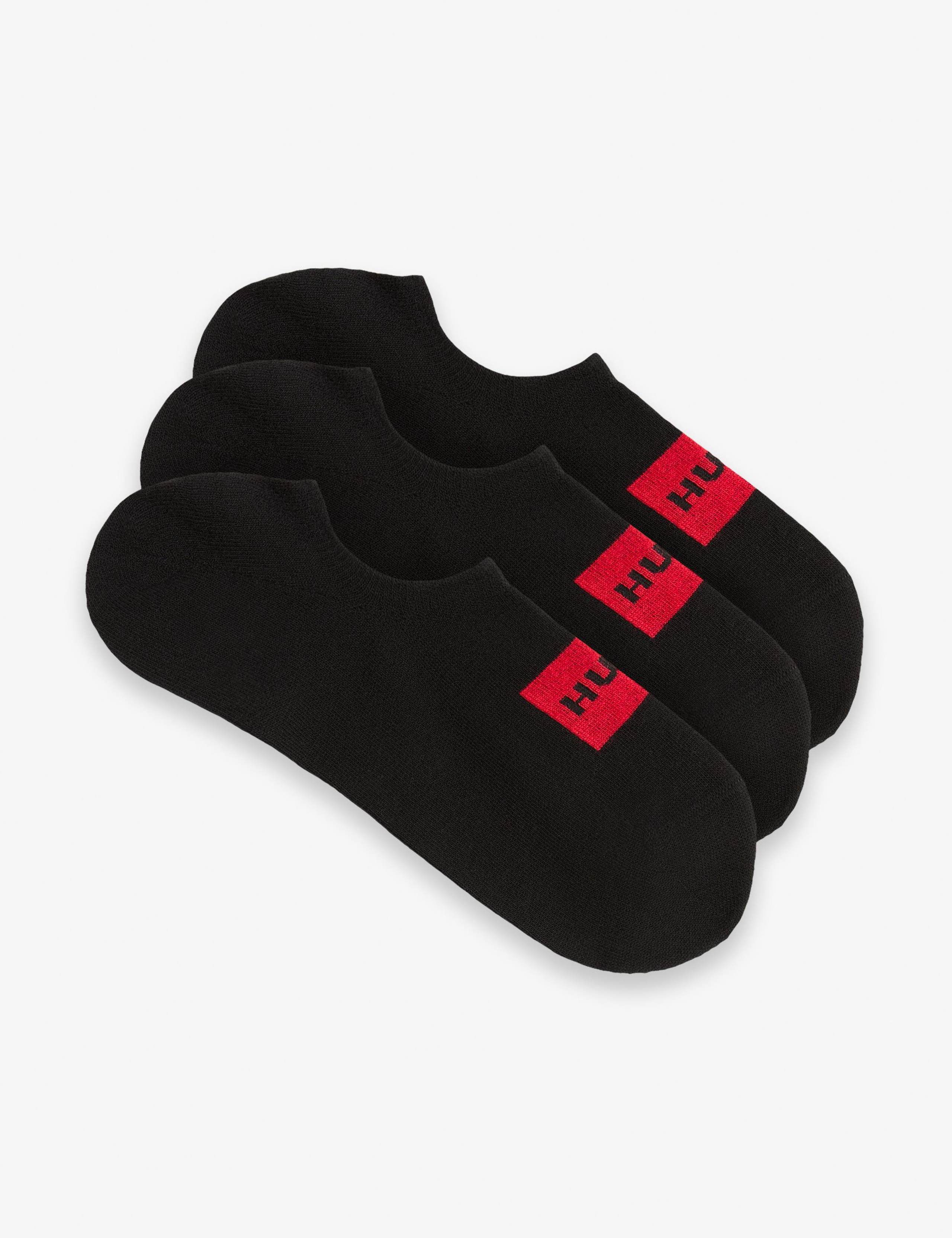 3 Pack Logo Label Cotton Rich Trainer Socks 1 of 3