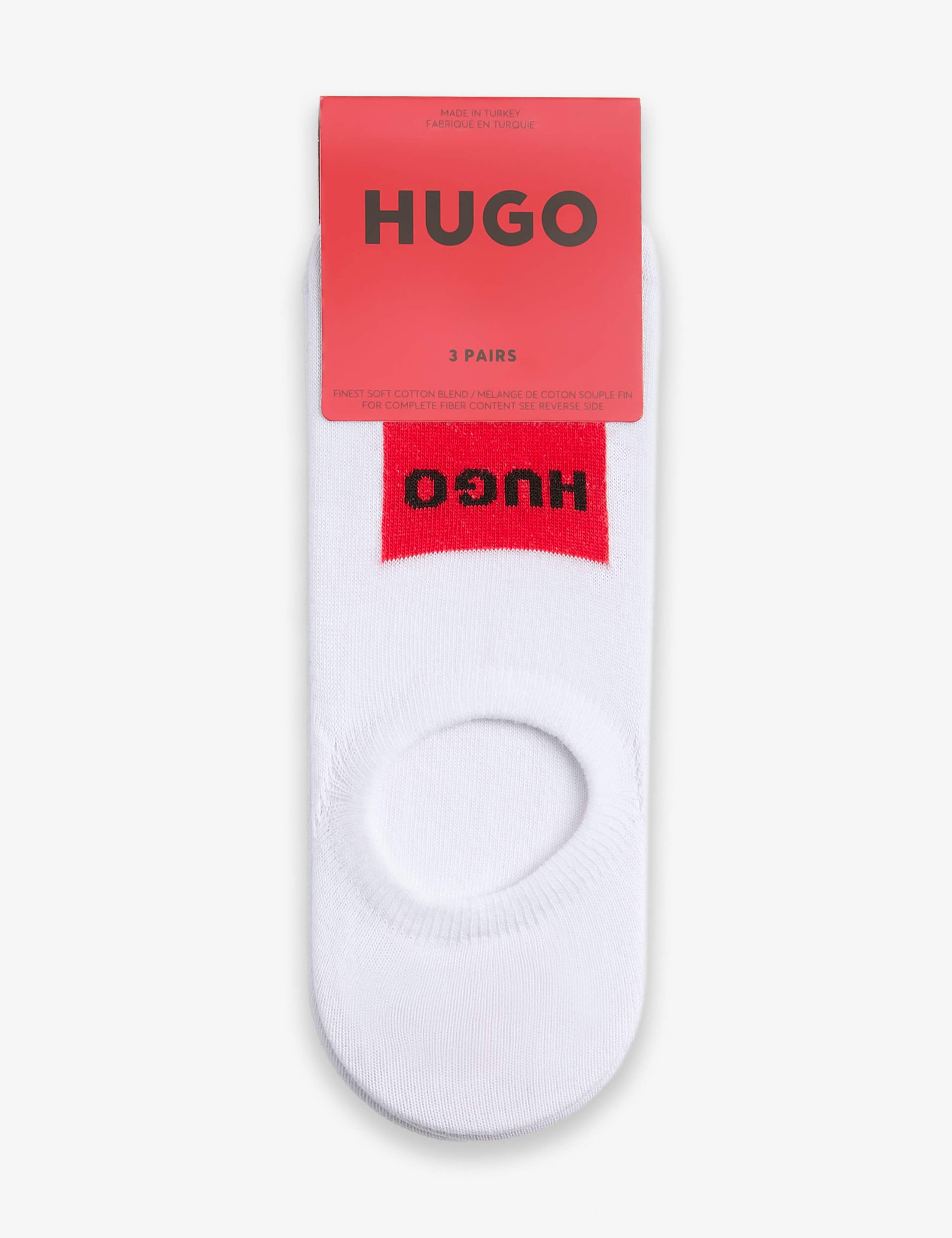 3 Pack Logo Label Cotton Rich Trainer Socks 2 of 3