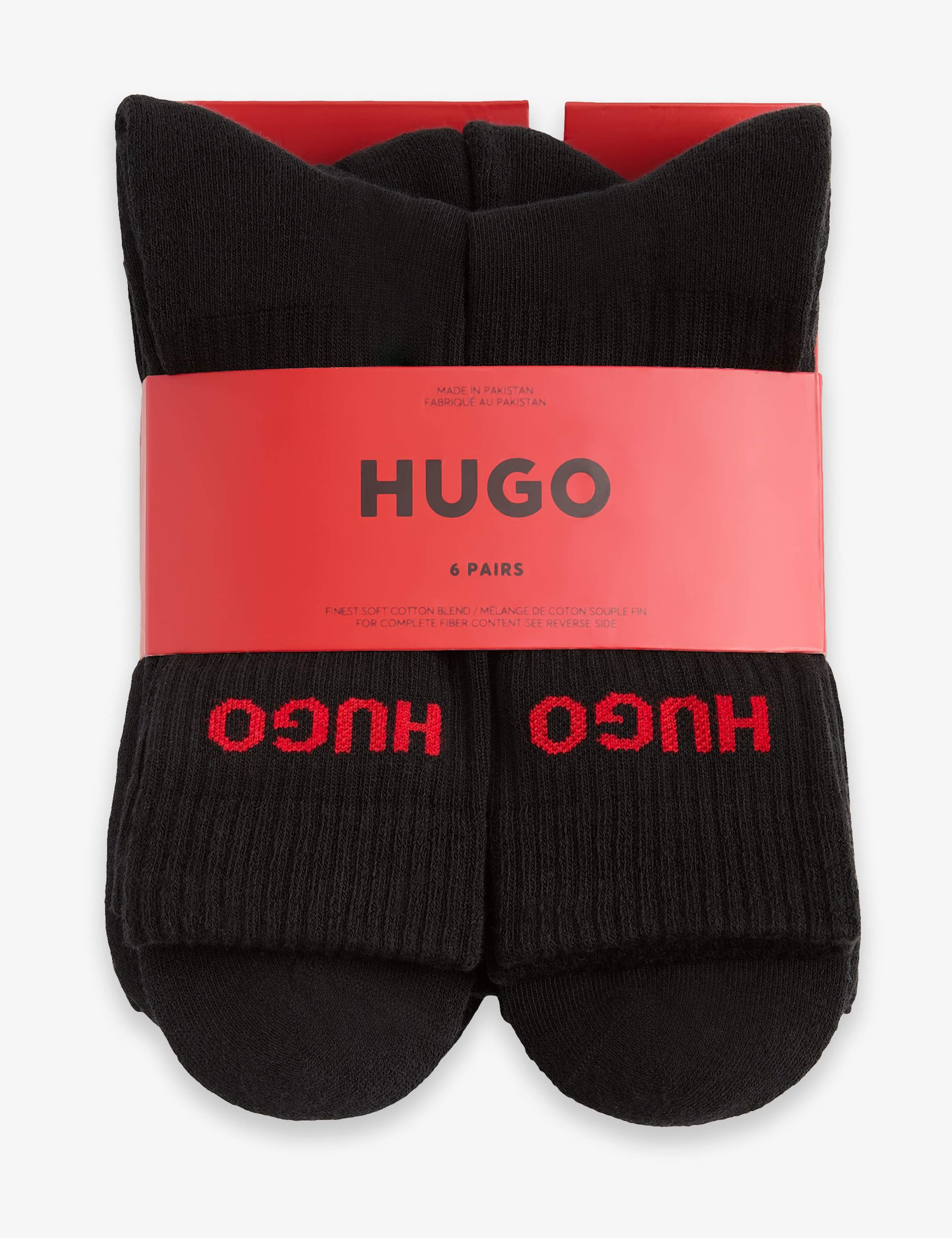 6 Pack Logo Cotton Rich Ribbed Socks 2 of 3