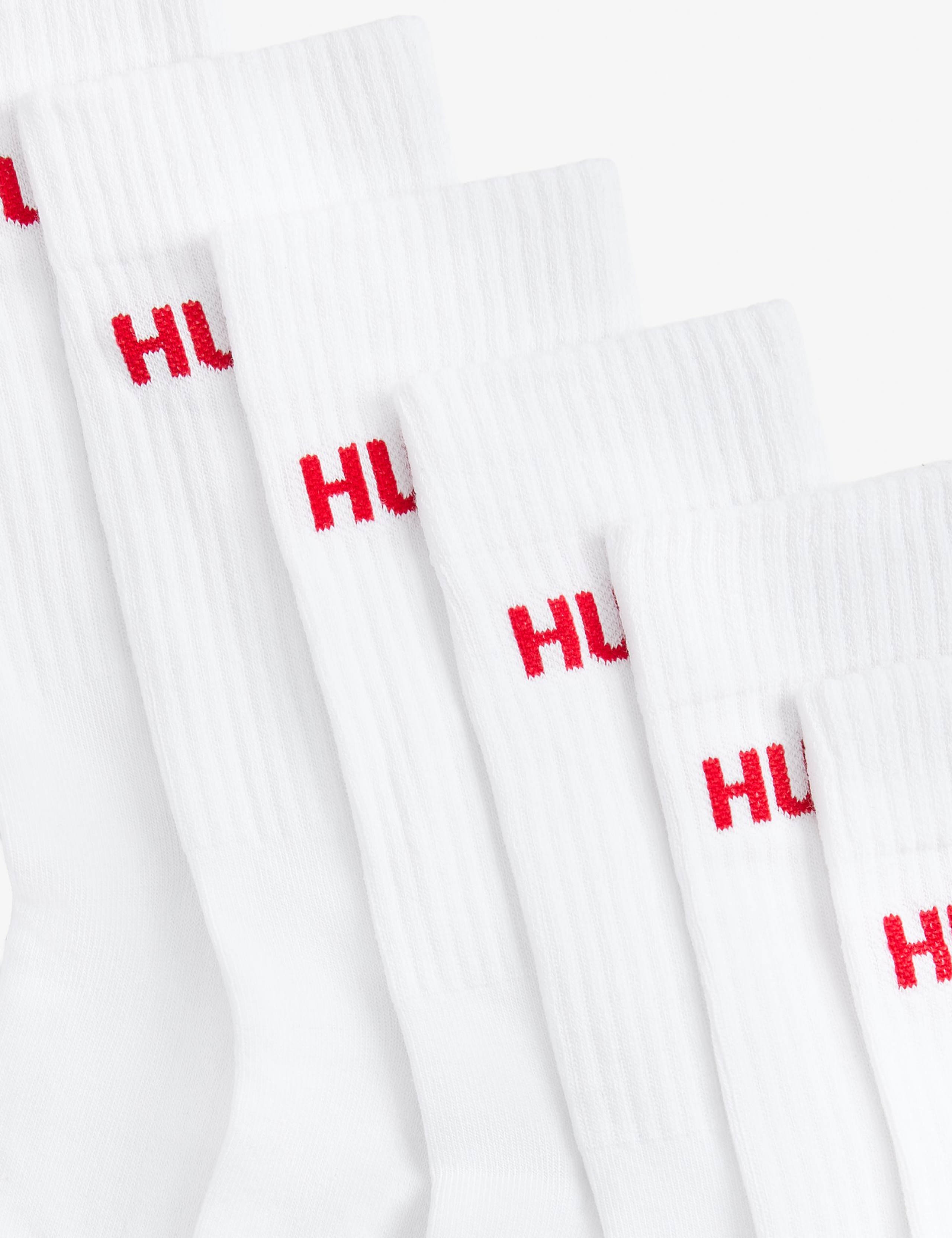 6 Pack Logo Cotton Rich Ribbed Socks 3 of 3