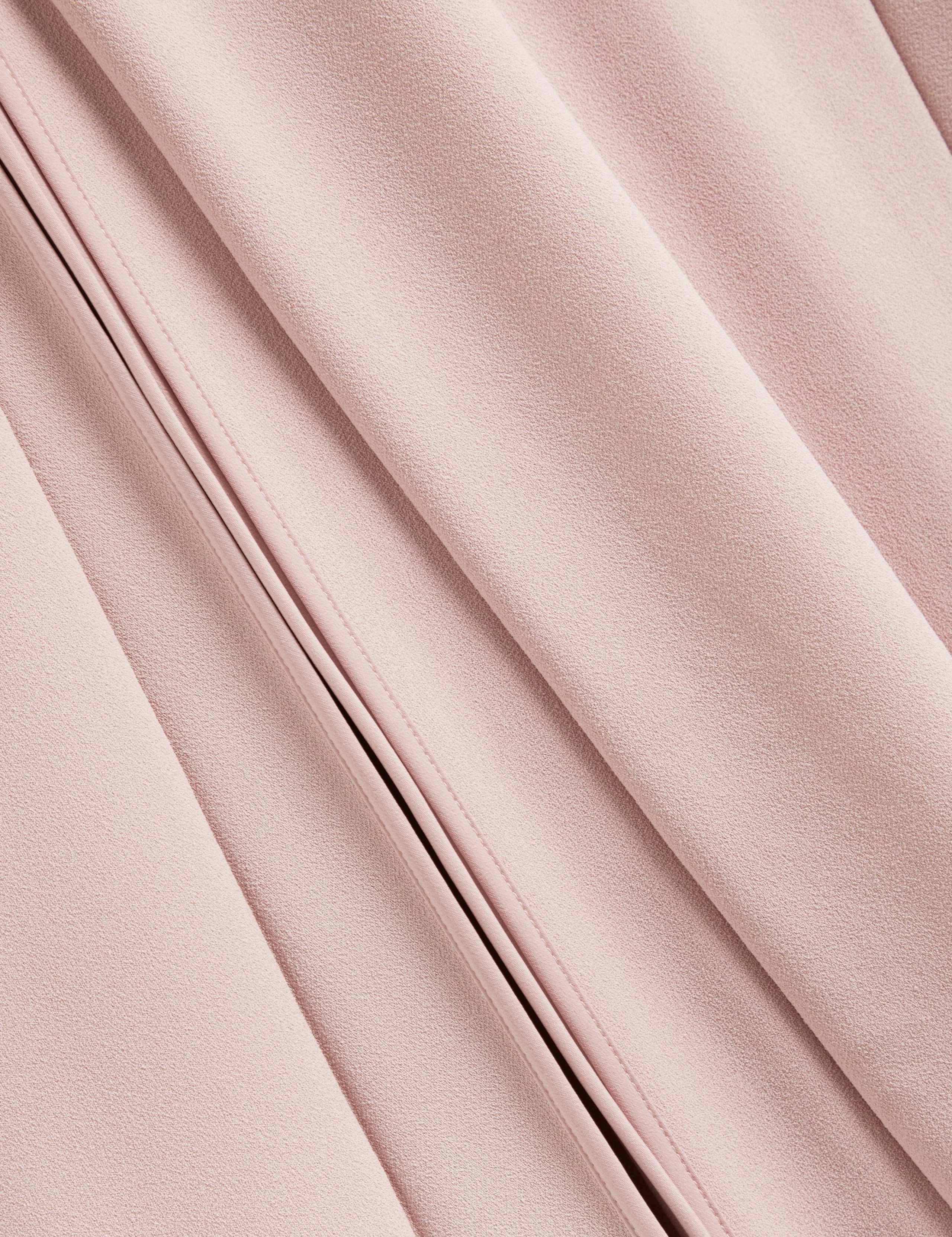 V-Neck Pleat Detail Midi Skater Dress 6 of 7