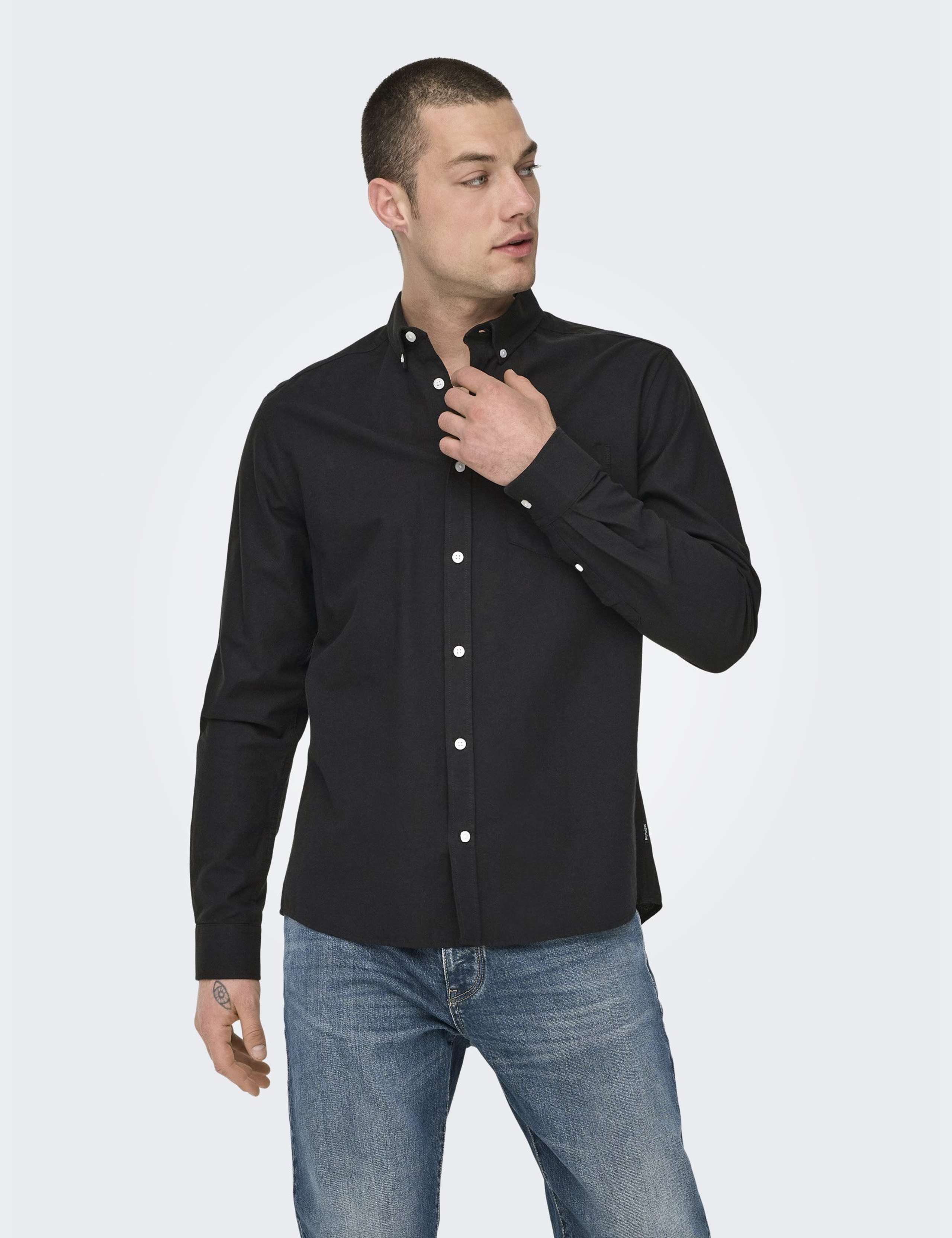 Slim Fit Cotton Rich Oxford Shirt 1 of 7