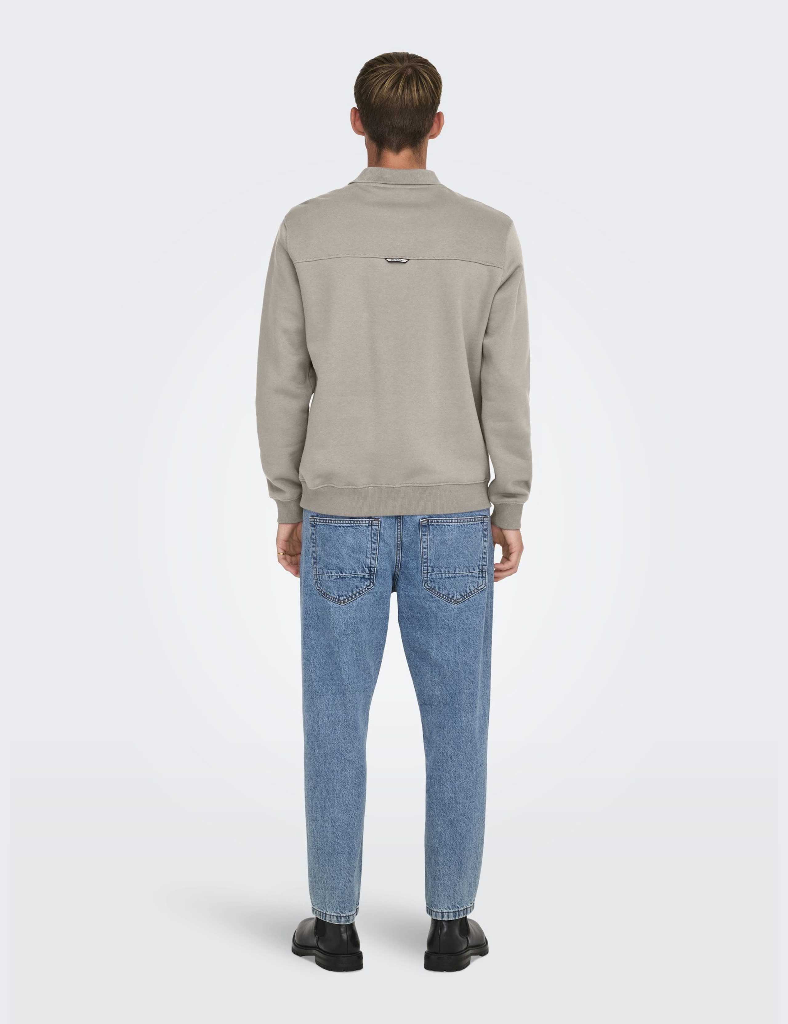 Cotton Rich Half Zip Long Sleeve Polo Shirt 3 of 4