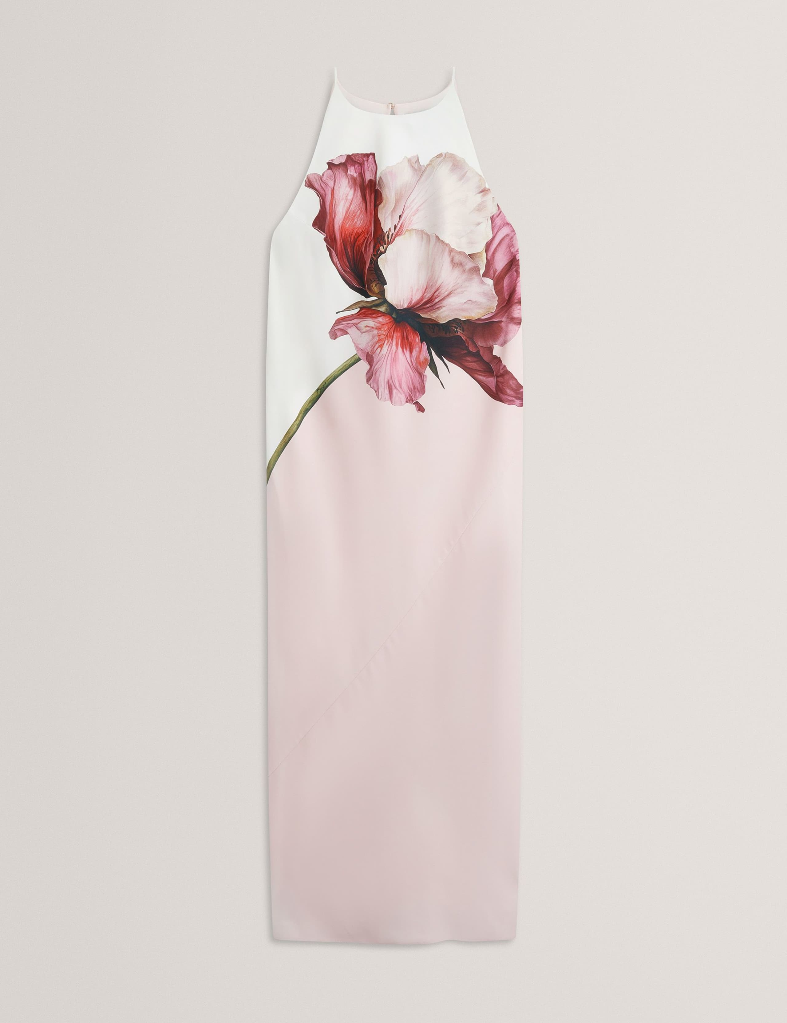 Floral Halter Neck Midi Column Dress 2 of 7