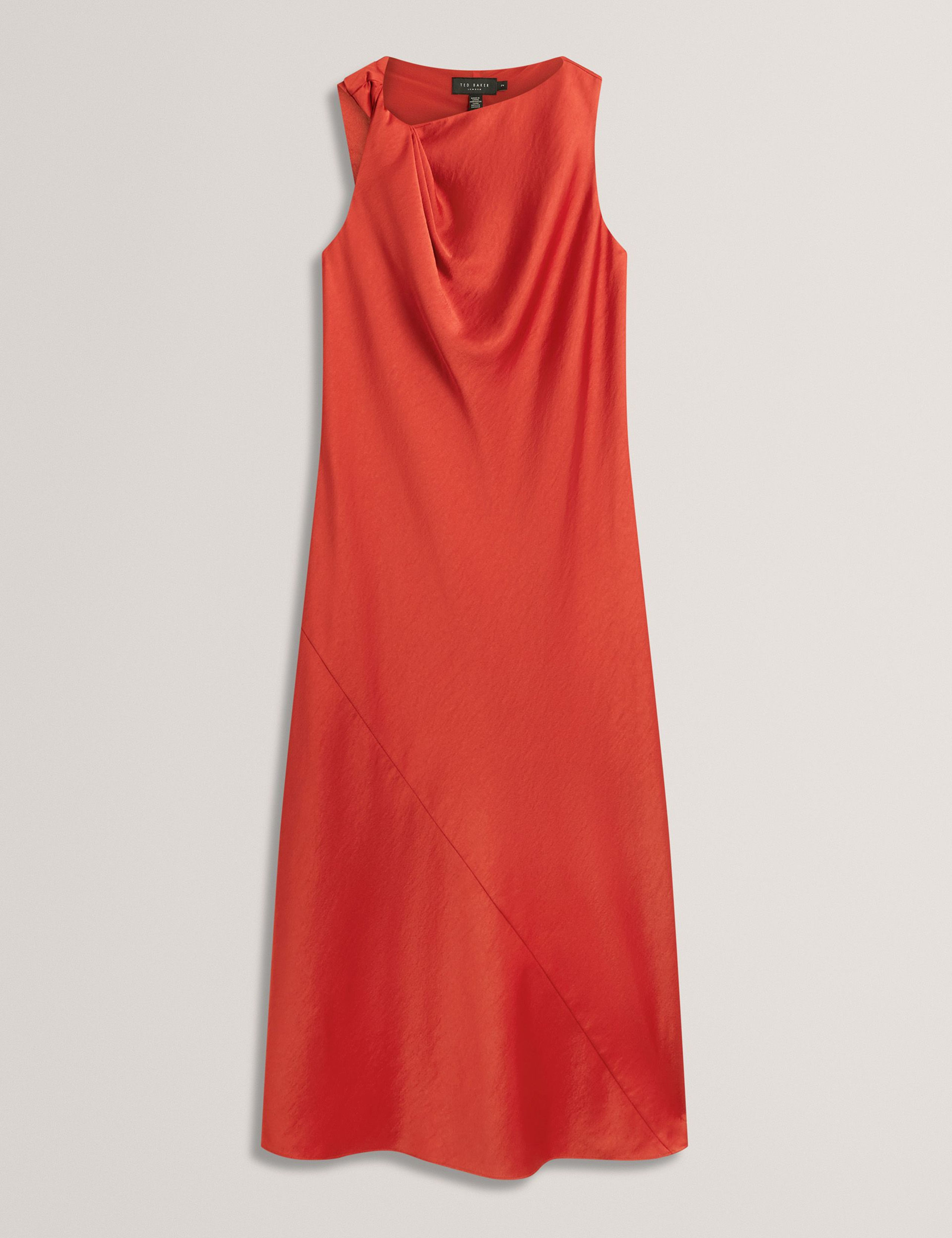 Twist Shoulder Midi Slip Dress 2 of 7
