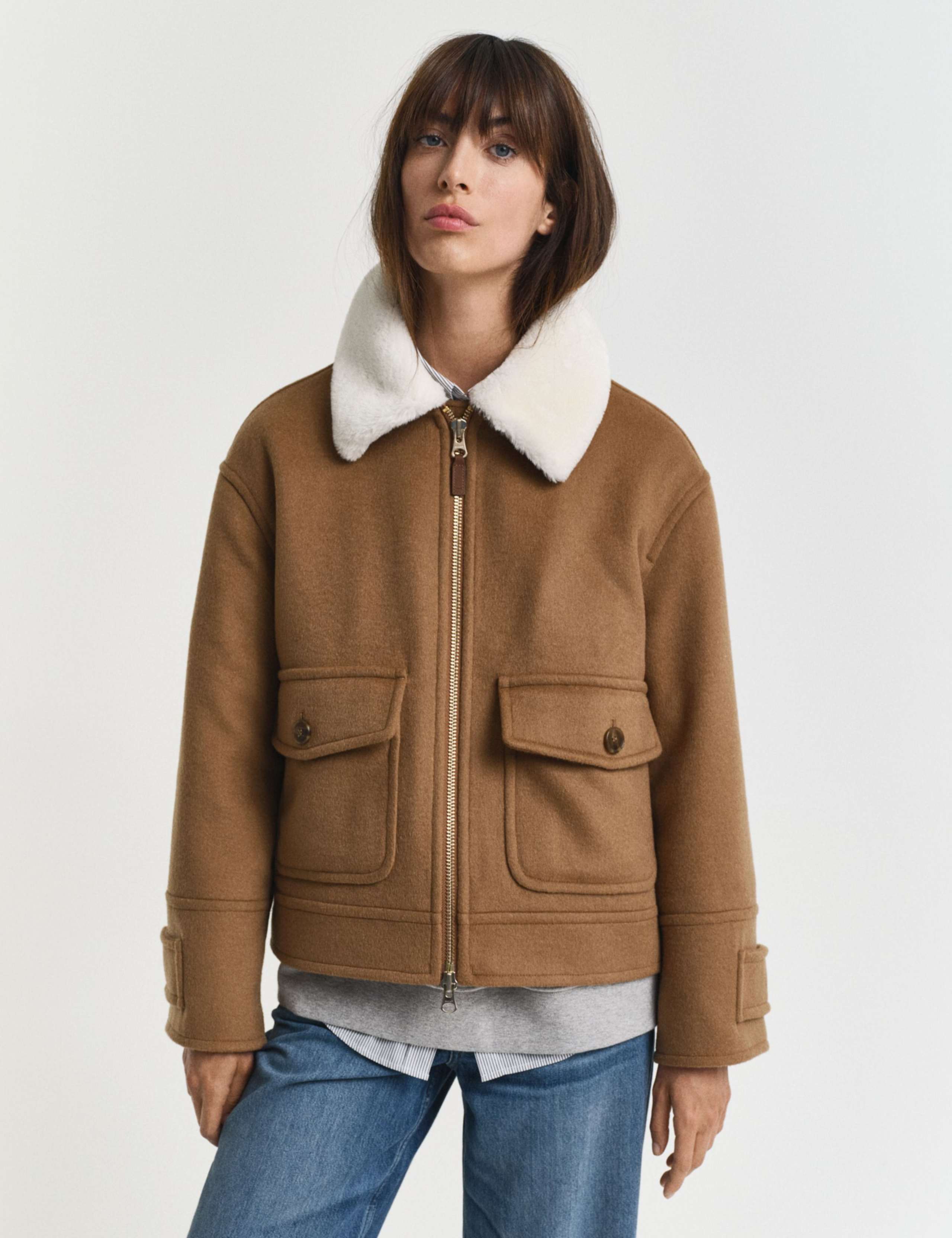 Wool Rich Aviator Jacket 3 of 5