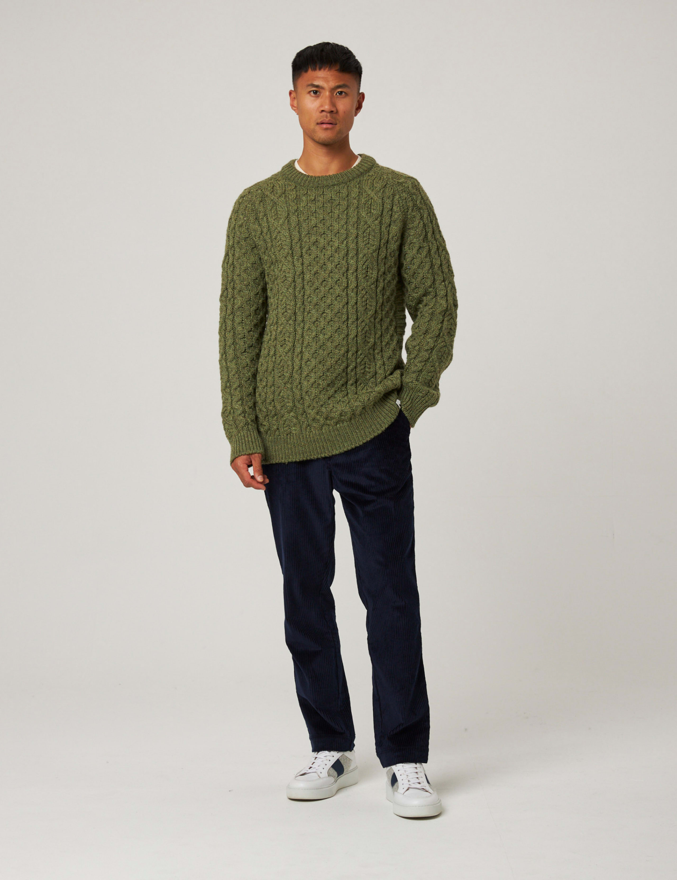 Pure Wool Cable Crew Neck Jumper 3 of 6