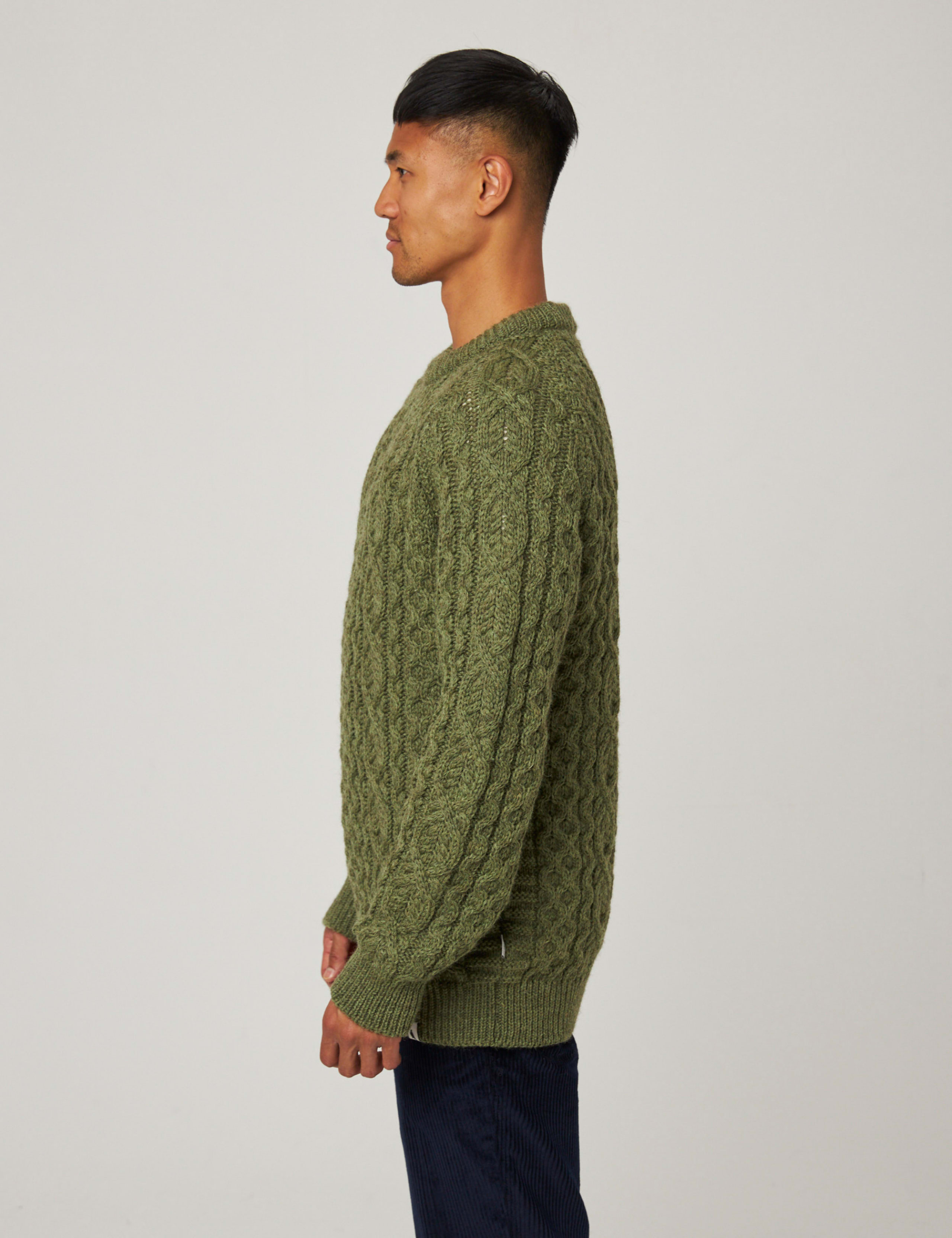Pure Wool Cable Crew Neck Jumper 4 of 6