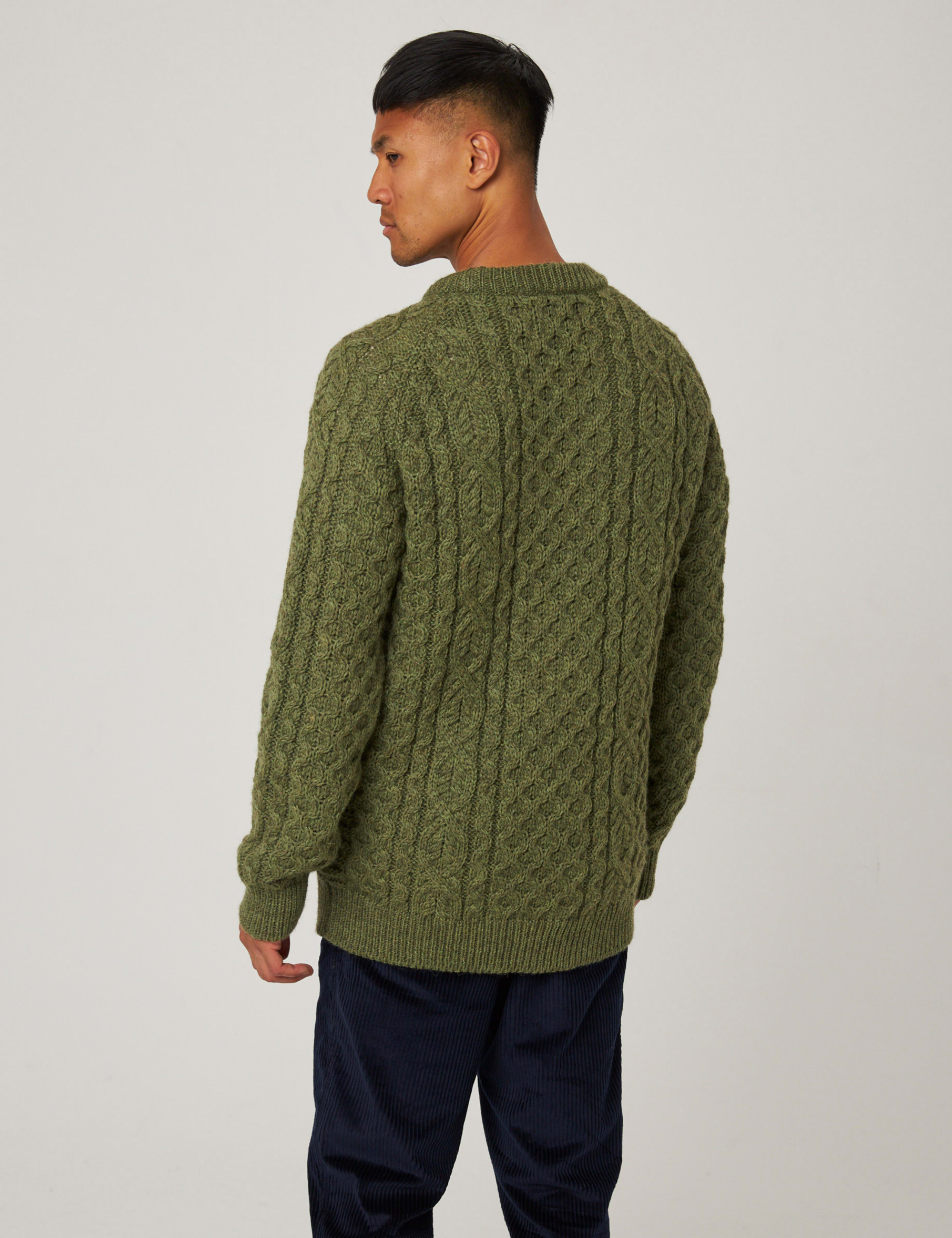 Pure Wool Cable Crew Neck Jumper 6 of 6