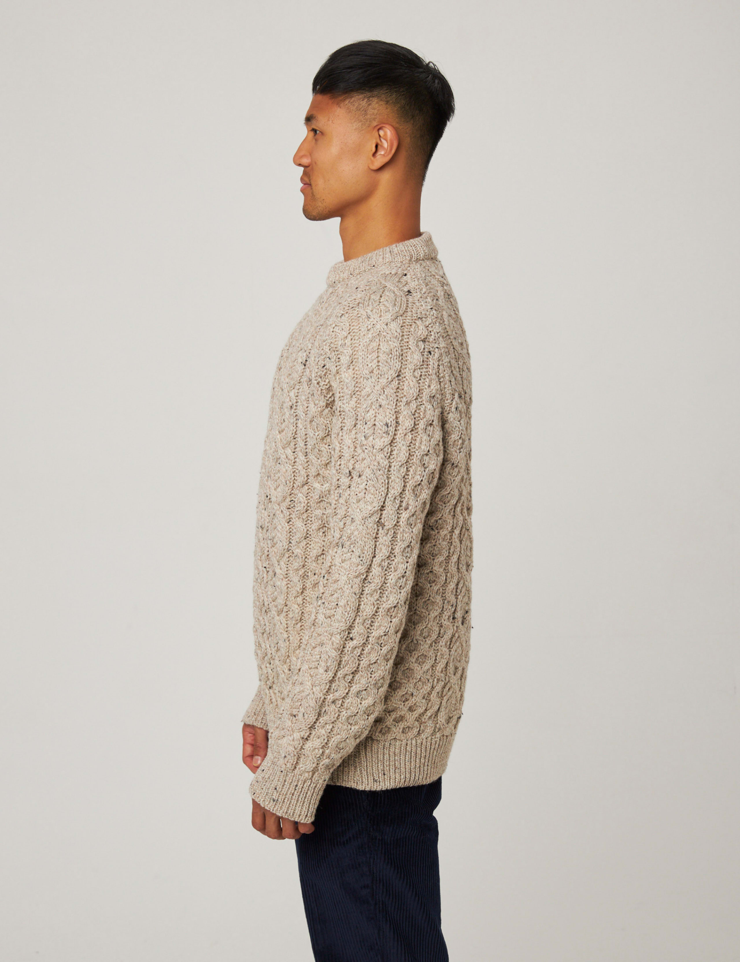 Pure Wool Cable Crew Neck Jumper 4 of 7