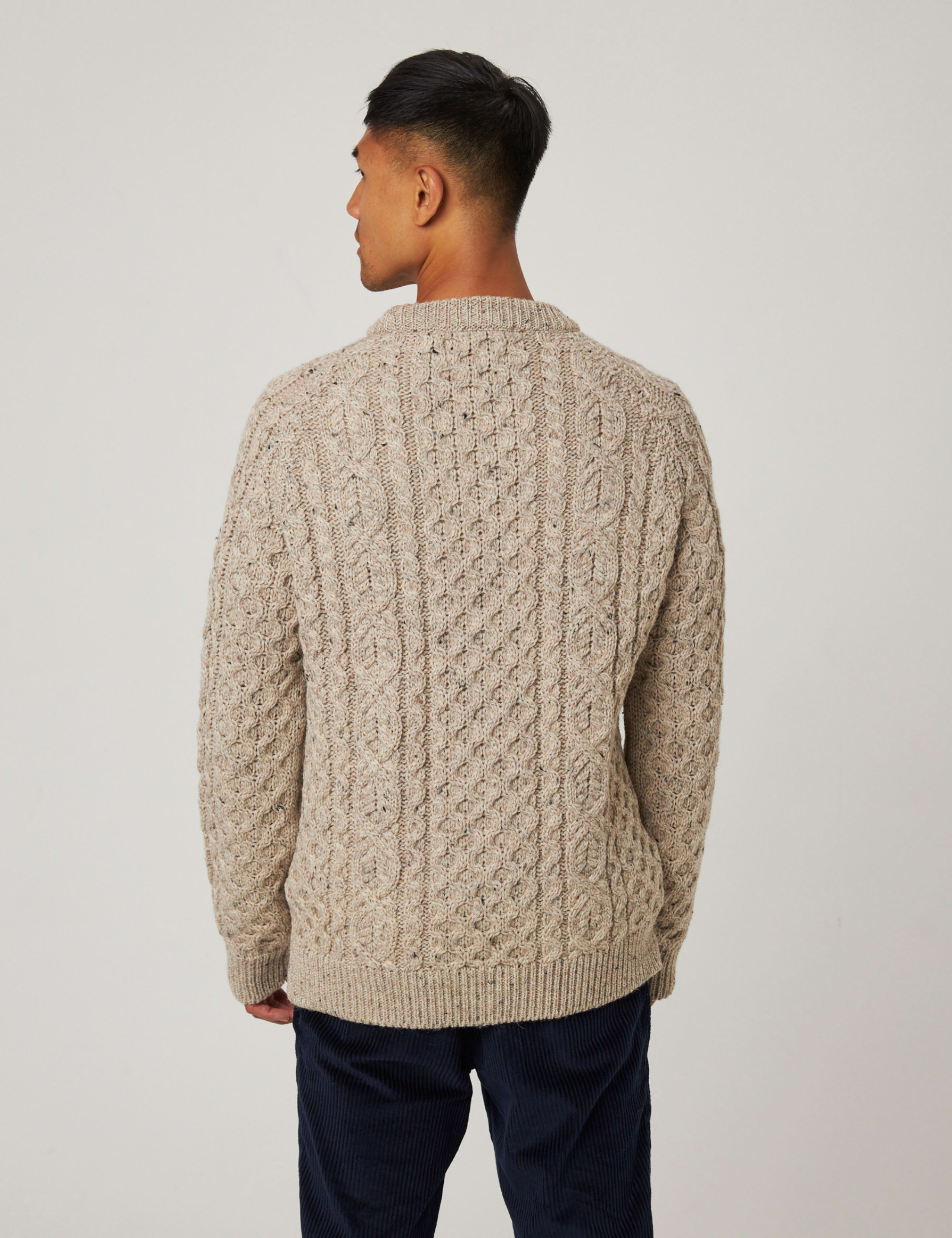 Pure Wool Cable Crew Neck Jumper 5 of 7