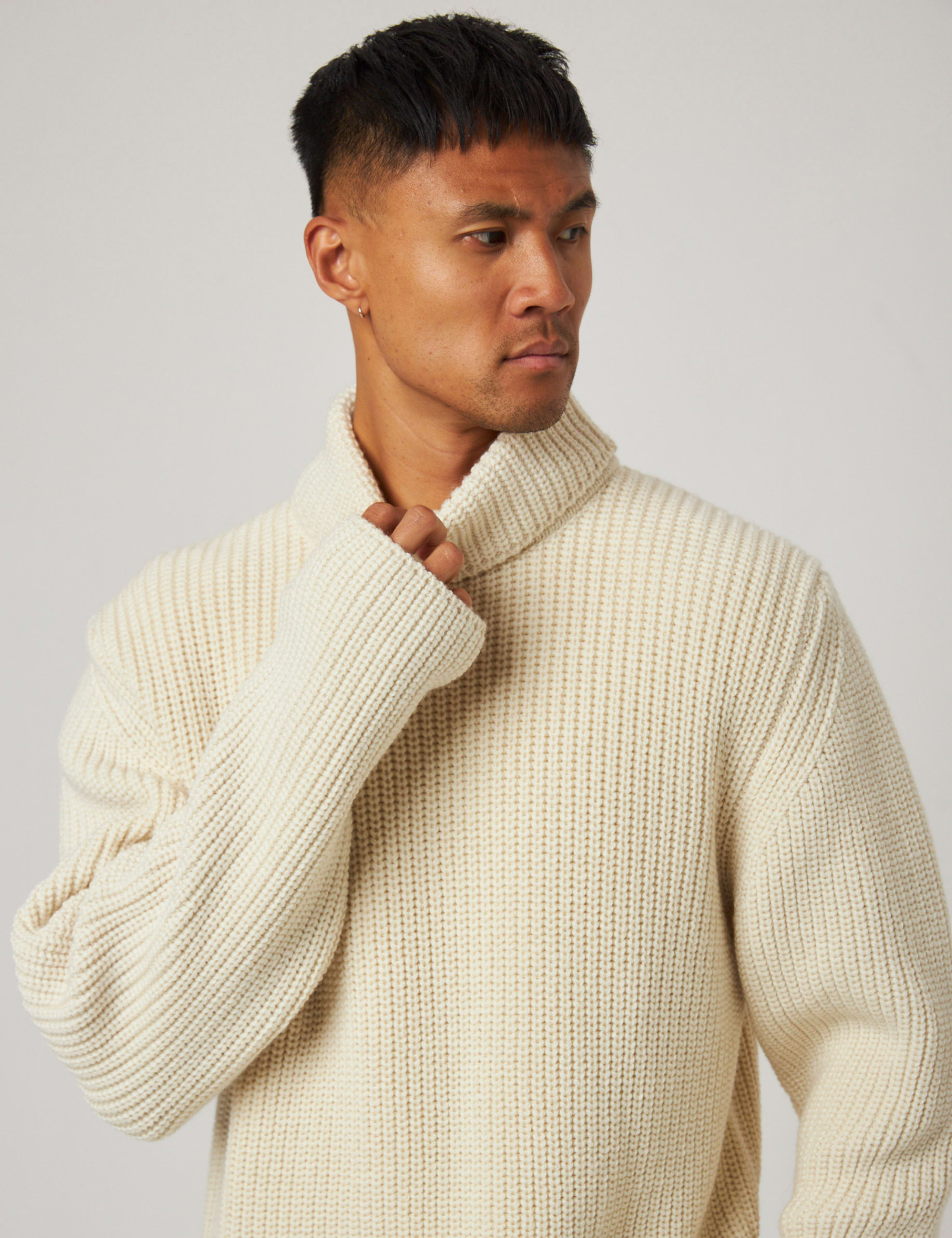 Pure Merino Wool Ribbed Roll Neck Jumper 4 of 6