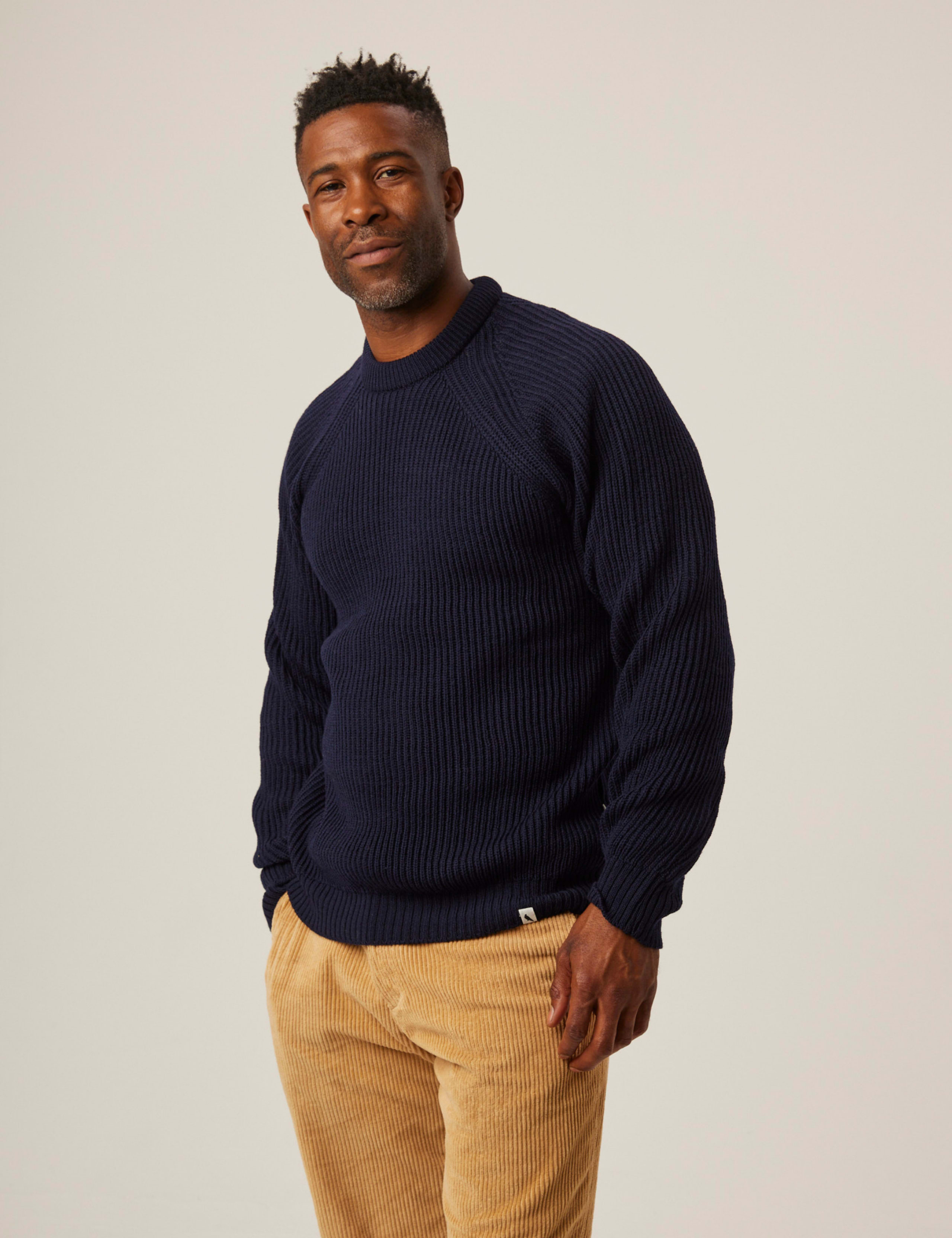 Pure Merino Wool Textured Crew Neck Jumper 1 of 5