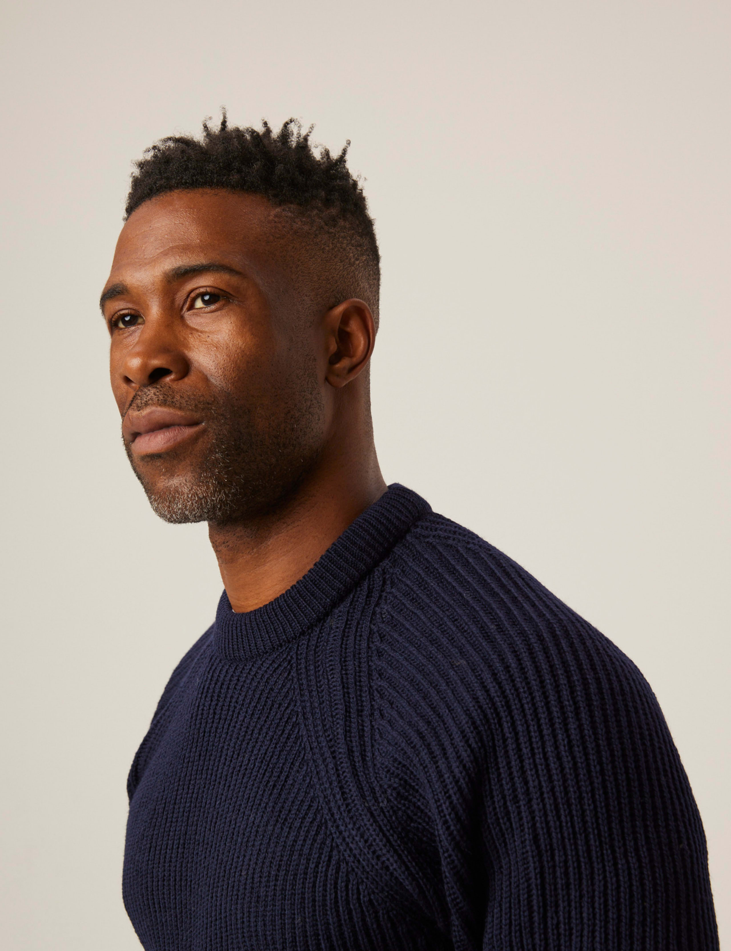 Pure Merino Wool Textured Crew Neck Jumper 4 of 5