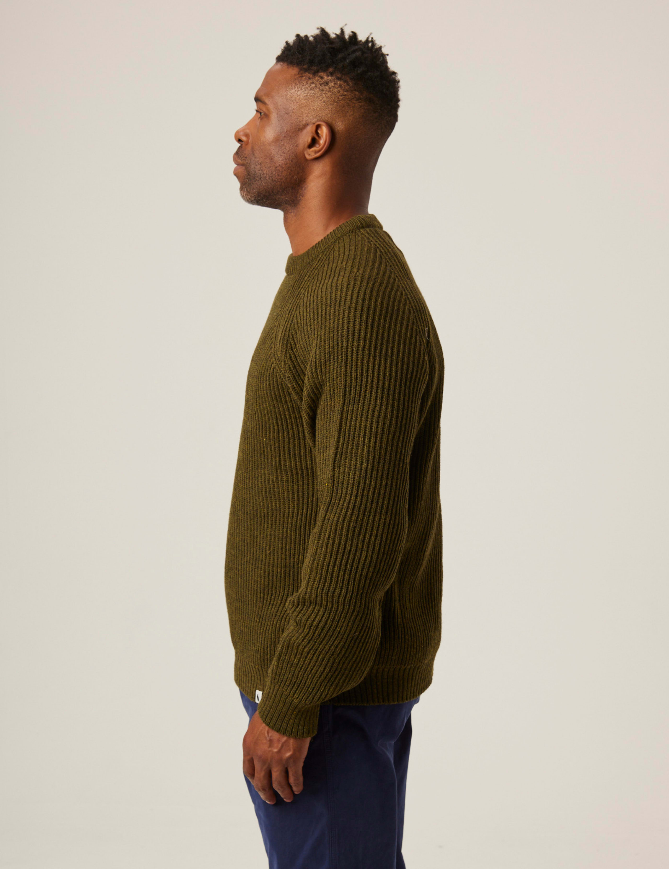 Pure Merino Wool Textured Crew Neck Jumper 5 of 6