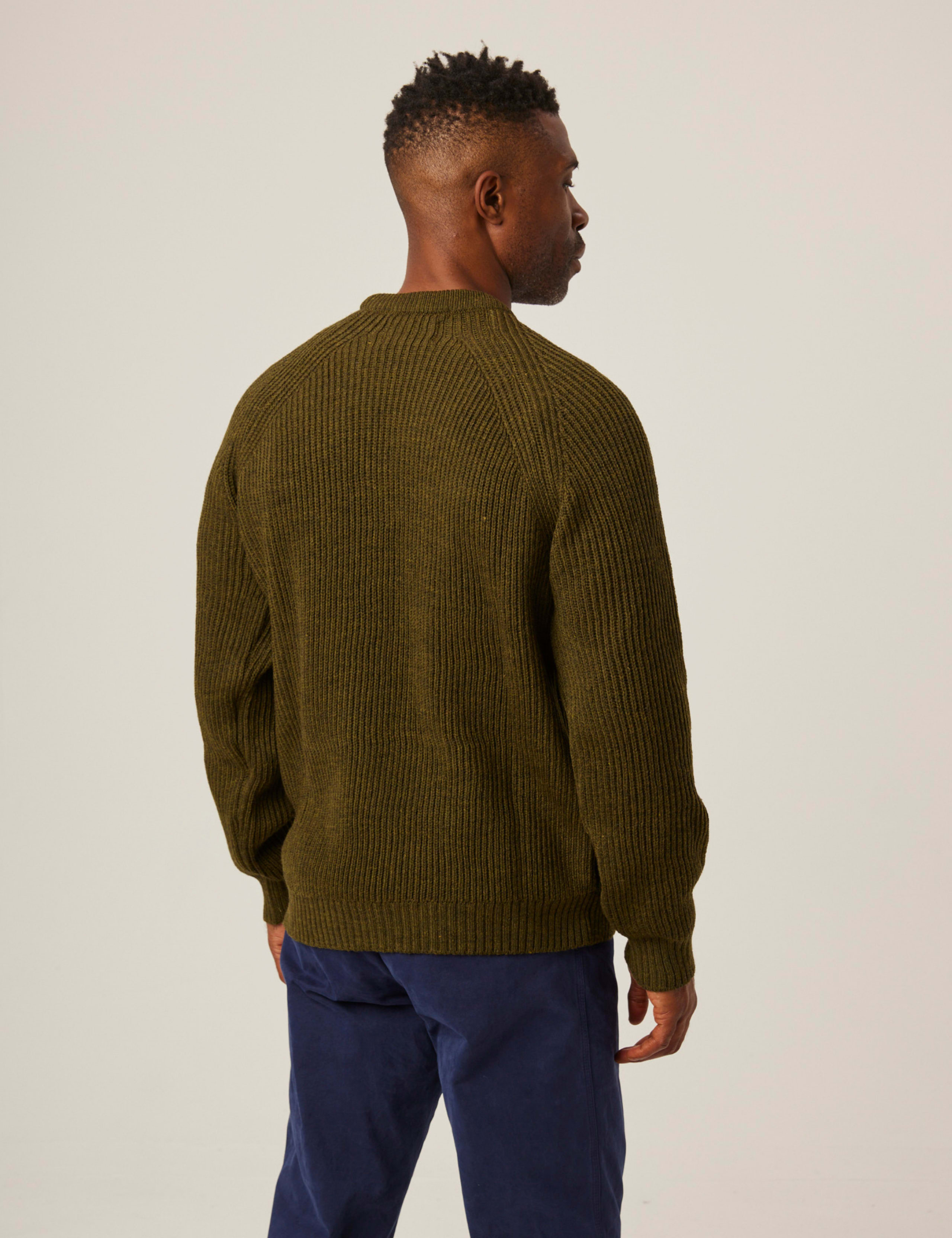 Pure Merino Wool Textured Crew Neck Jumper 6 of 6