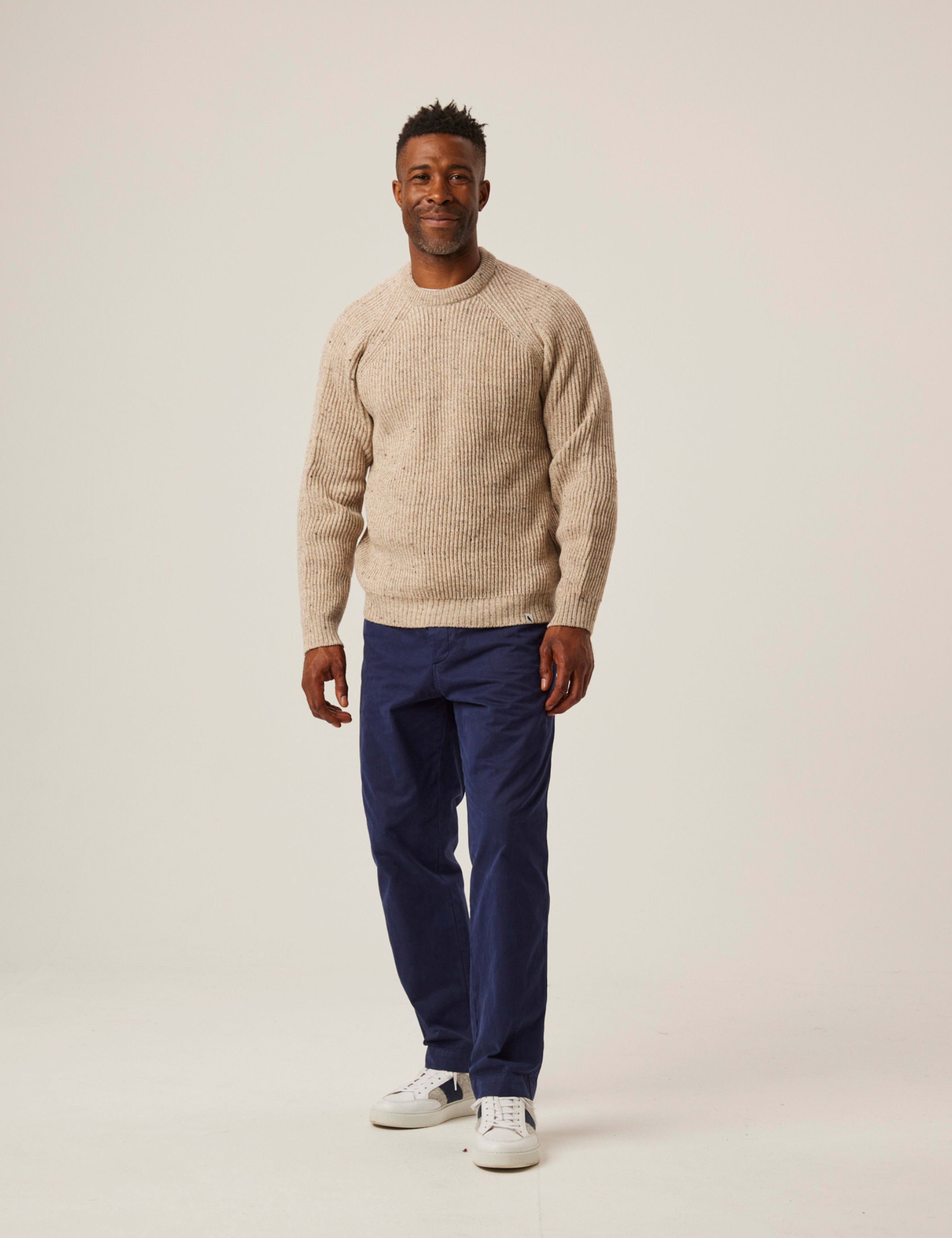 Pure Merino Wool Textured Crew Neck Jumper 3 of 5