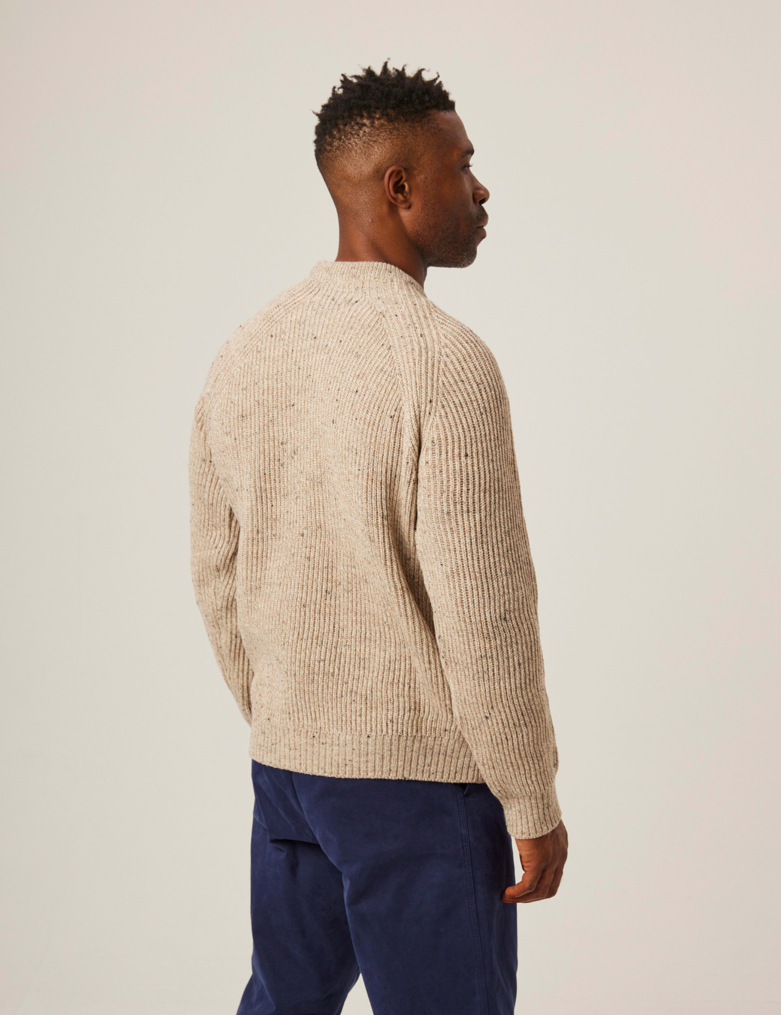 Pure Merino Wool Textured Crew Neck Jumper 5 of 5