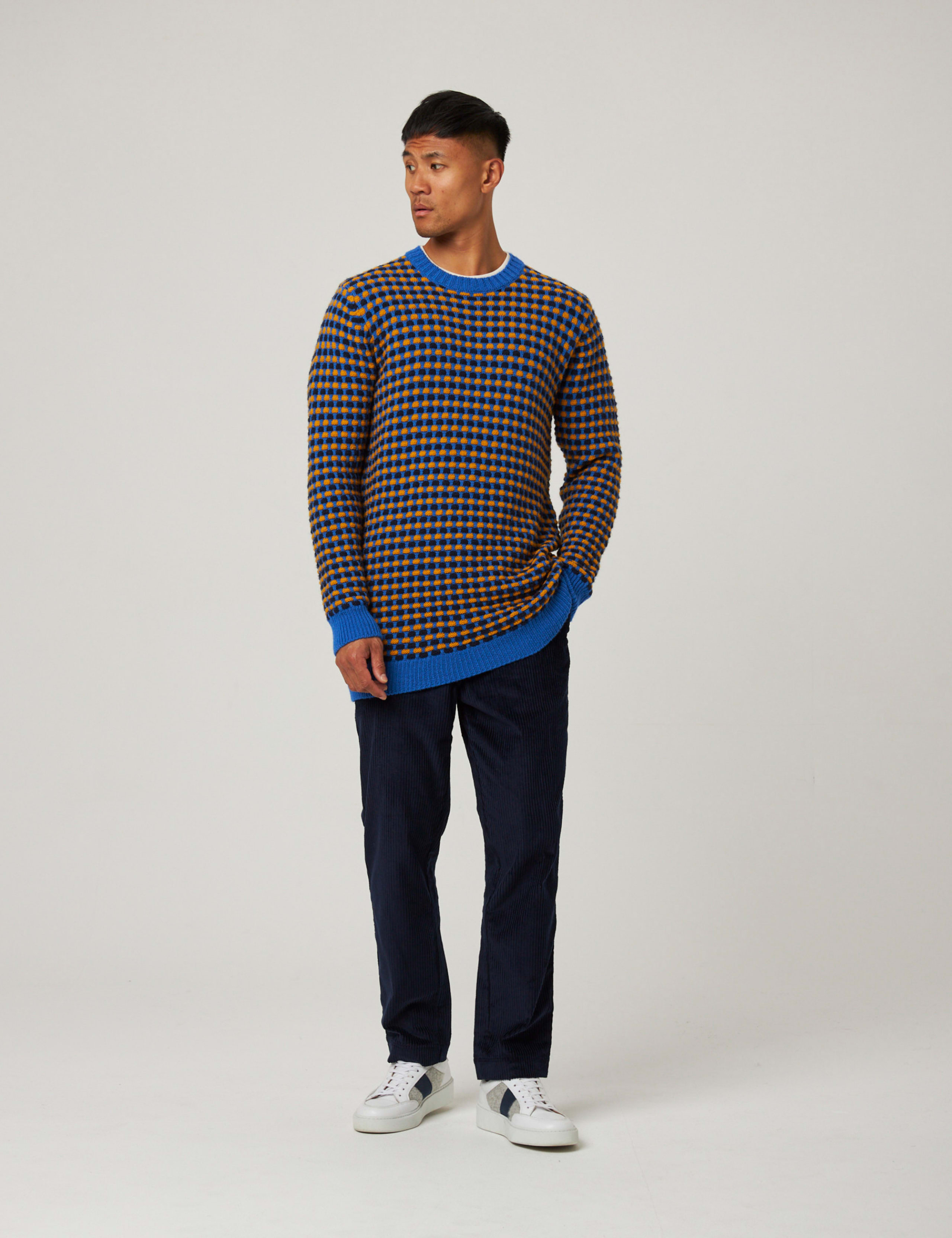 Pure Merino Wool Textured Crew Neck Jumper 3 of 5