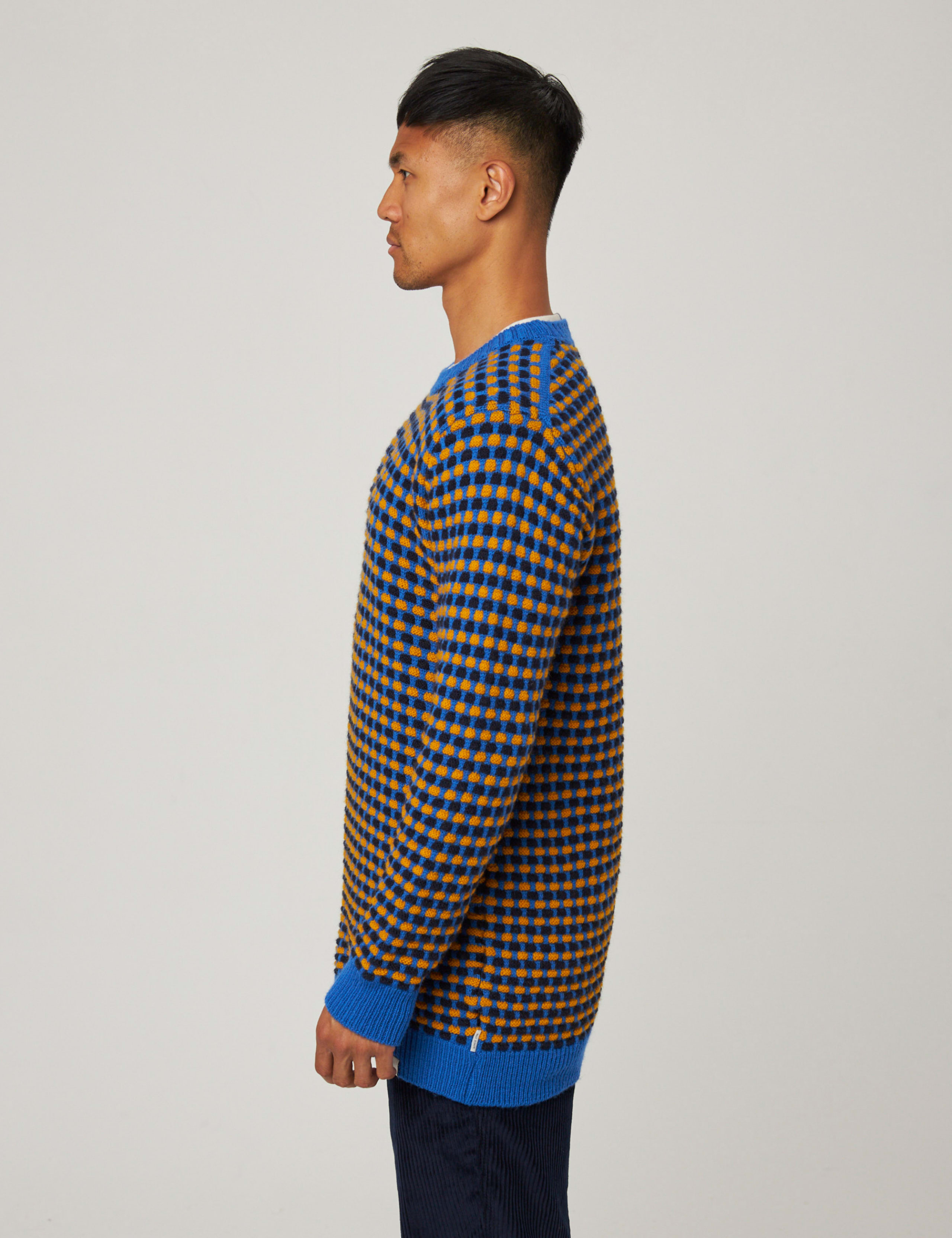 Pure Merino Wool Textured Crew Neck Jumper 4 of 5