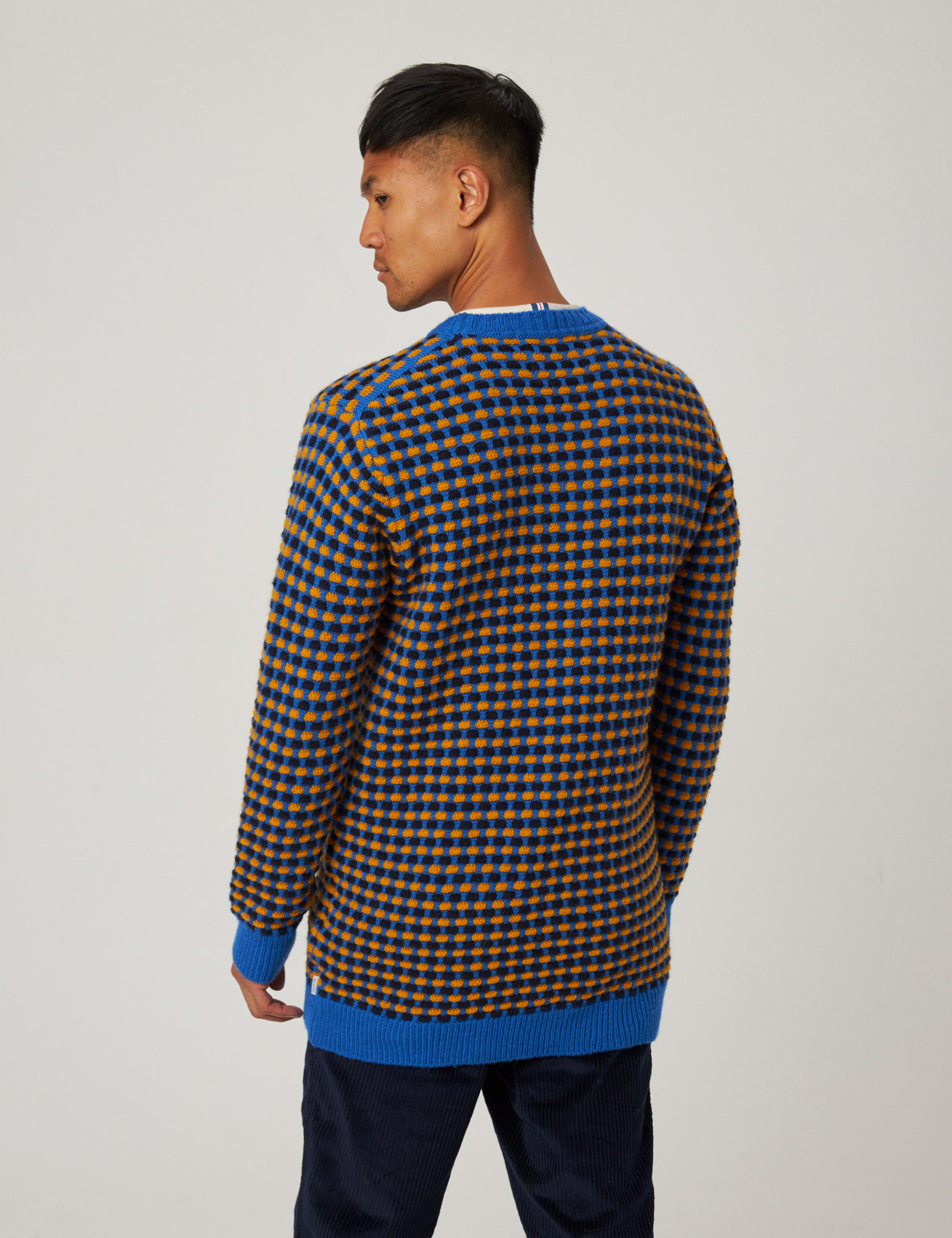 Pure Merino Wool Textured Crew Neck Jumper 5 of 5