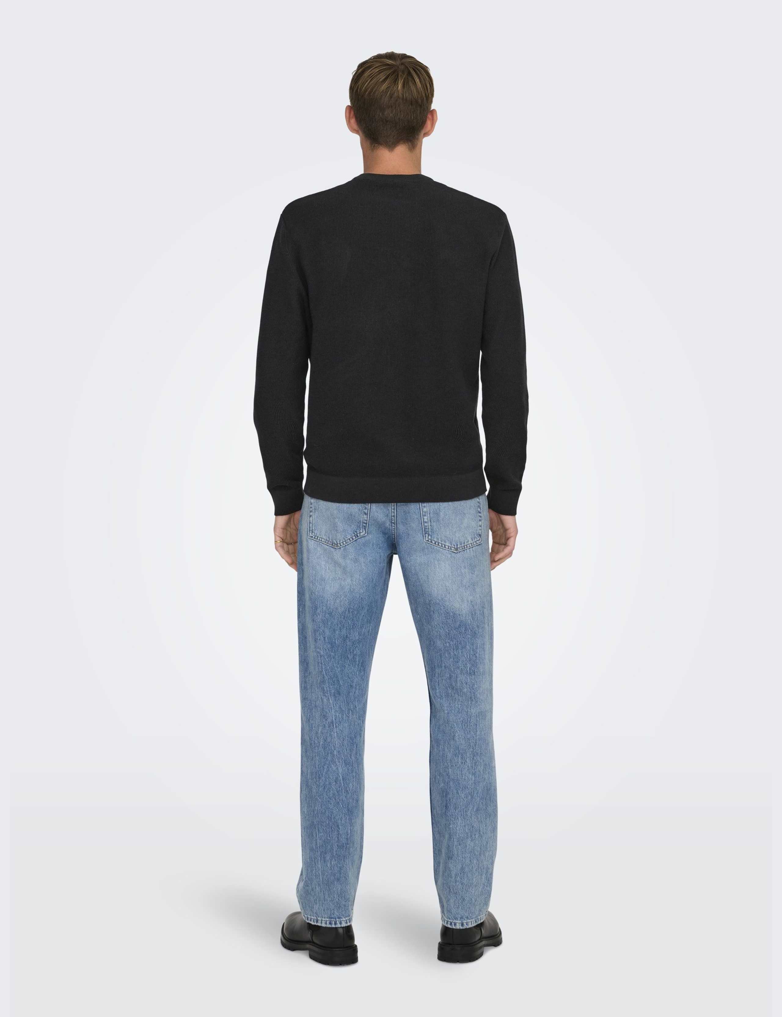 Pure Cotton Waffle Knitted Long Sleeve Top 3 of 7