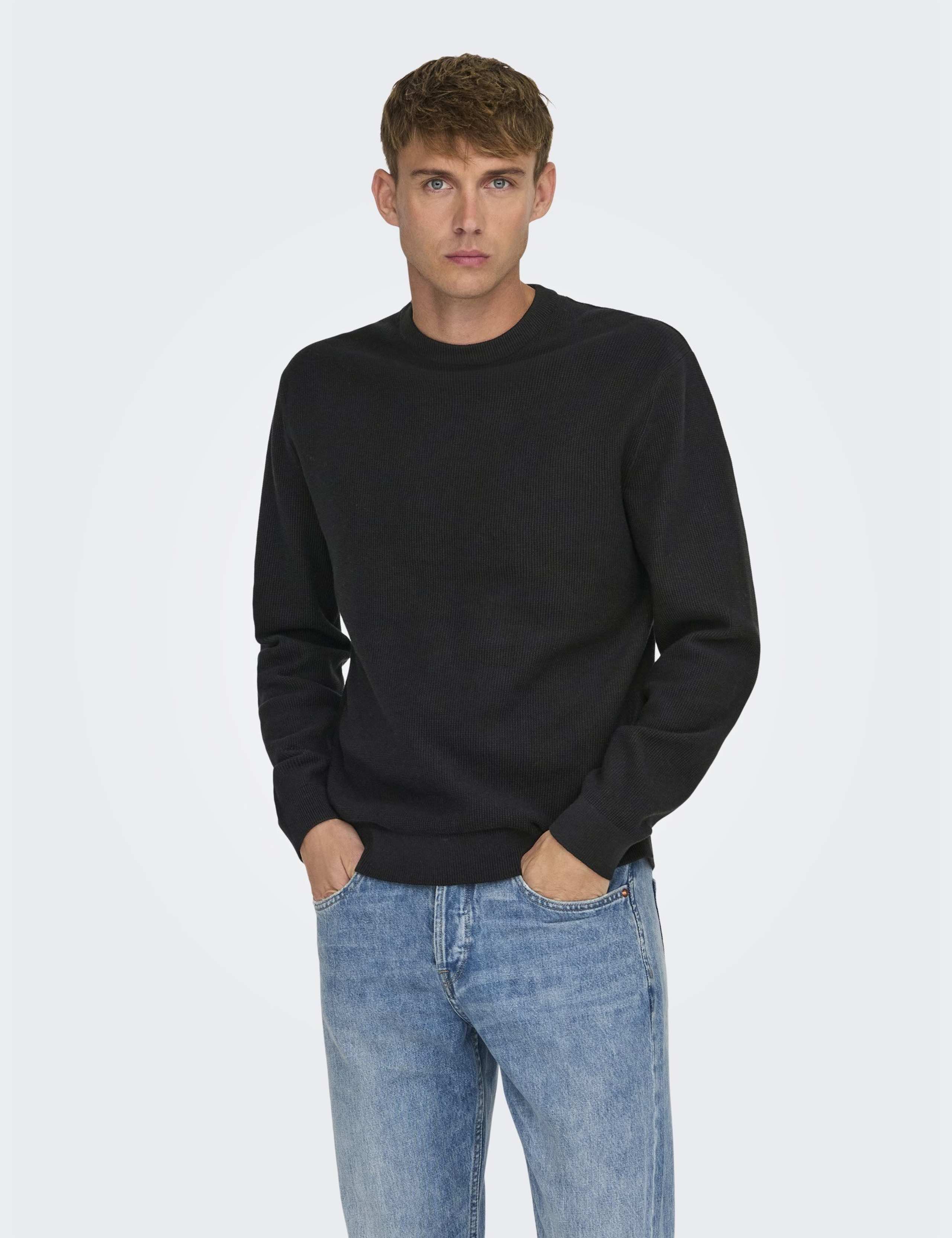 Pure Cotton Waffle Knitted Long Sleeve Top 6 of 7