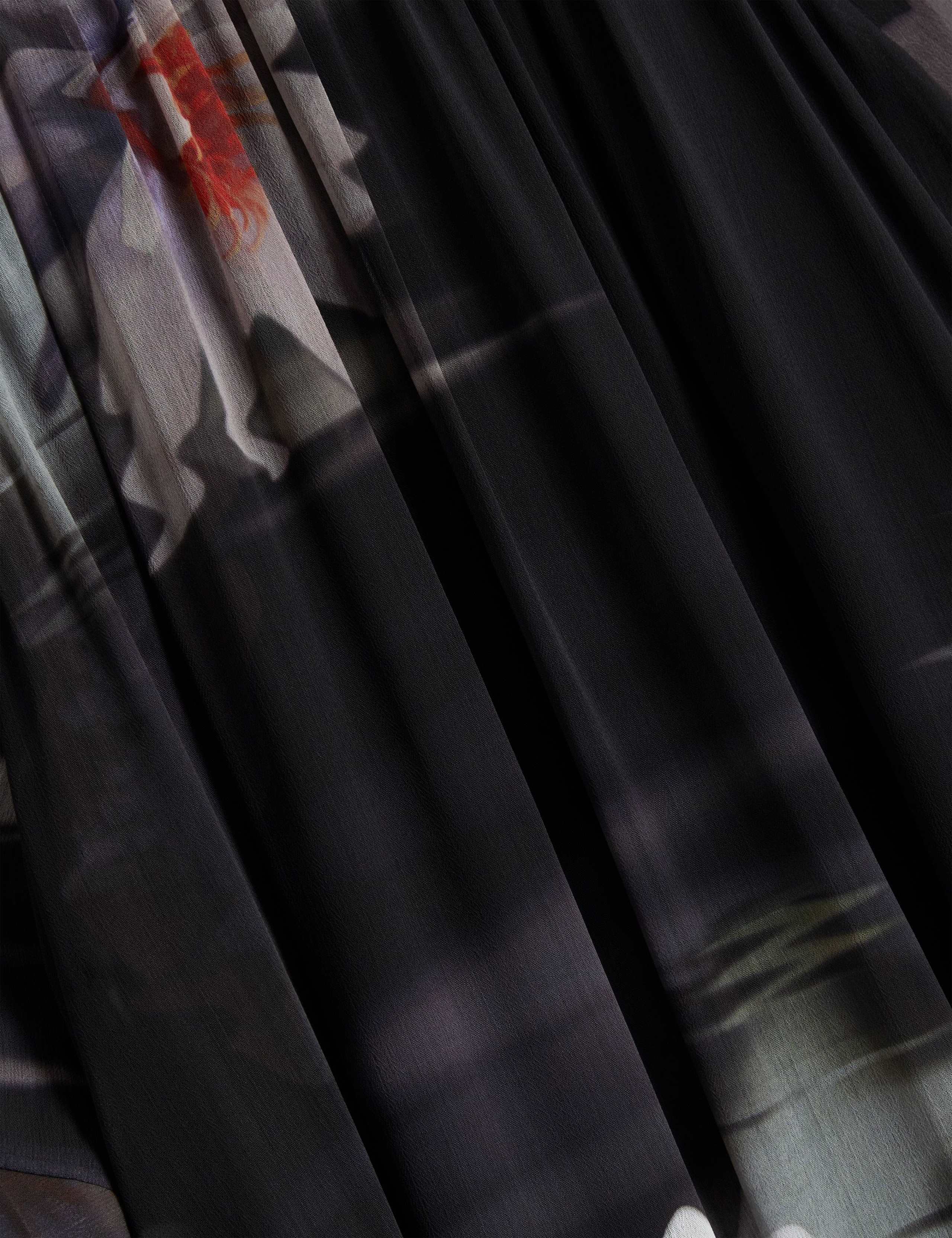 Floral Ruffle Sleeve Gathered Maxi Dress 6 of 7