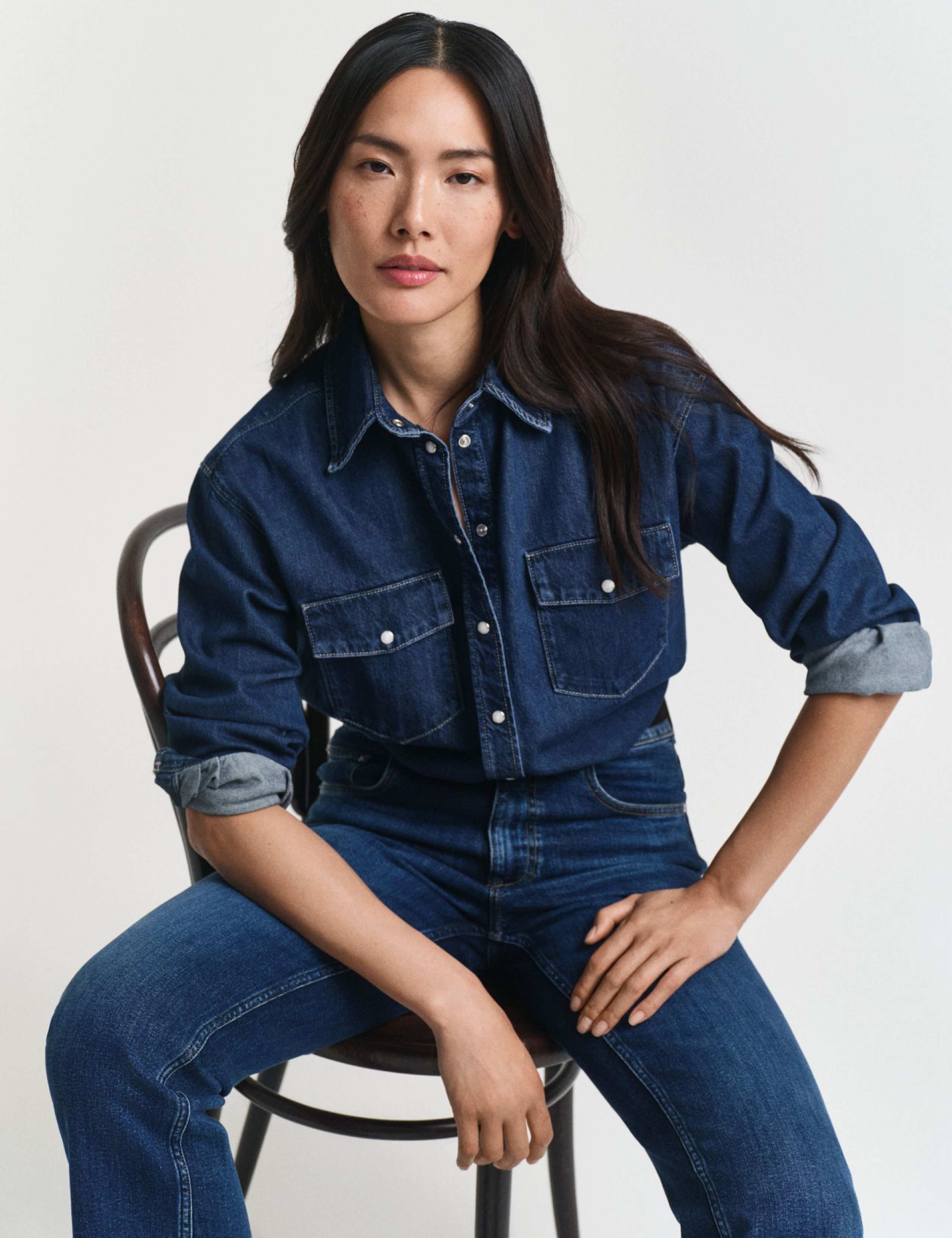 Pure Cotton Denim Relaxed Shirt 5 of 6